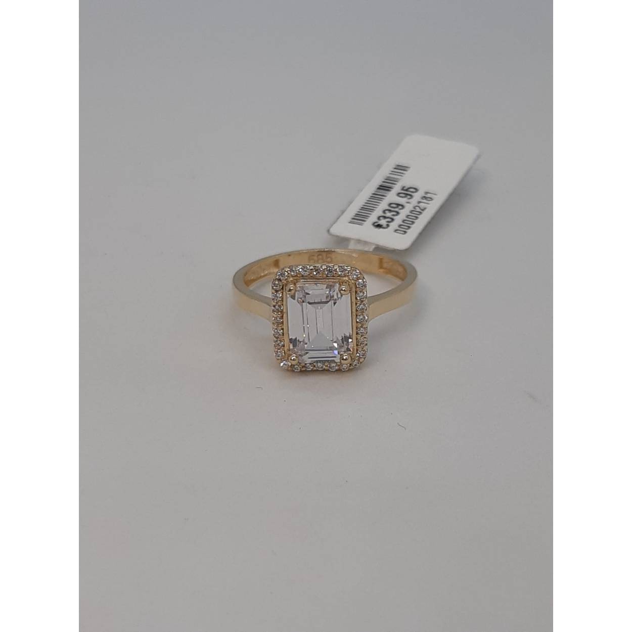 gouden ring 14kt met stenen 