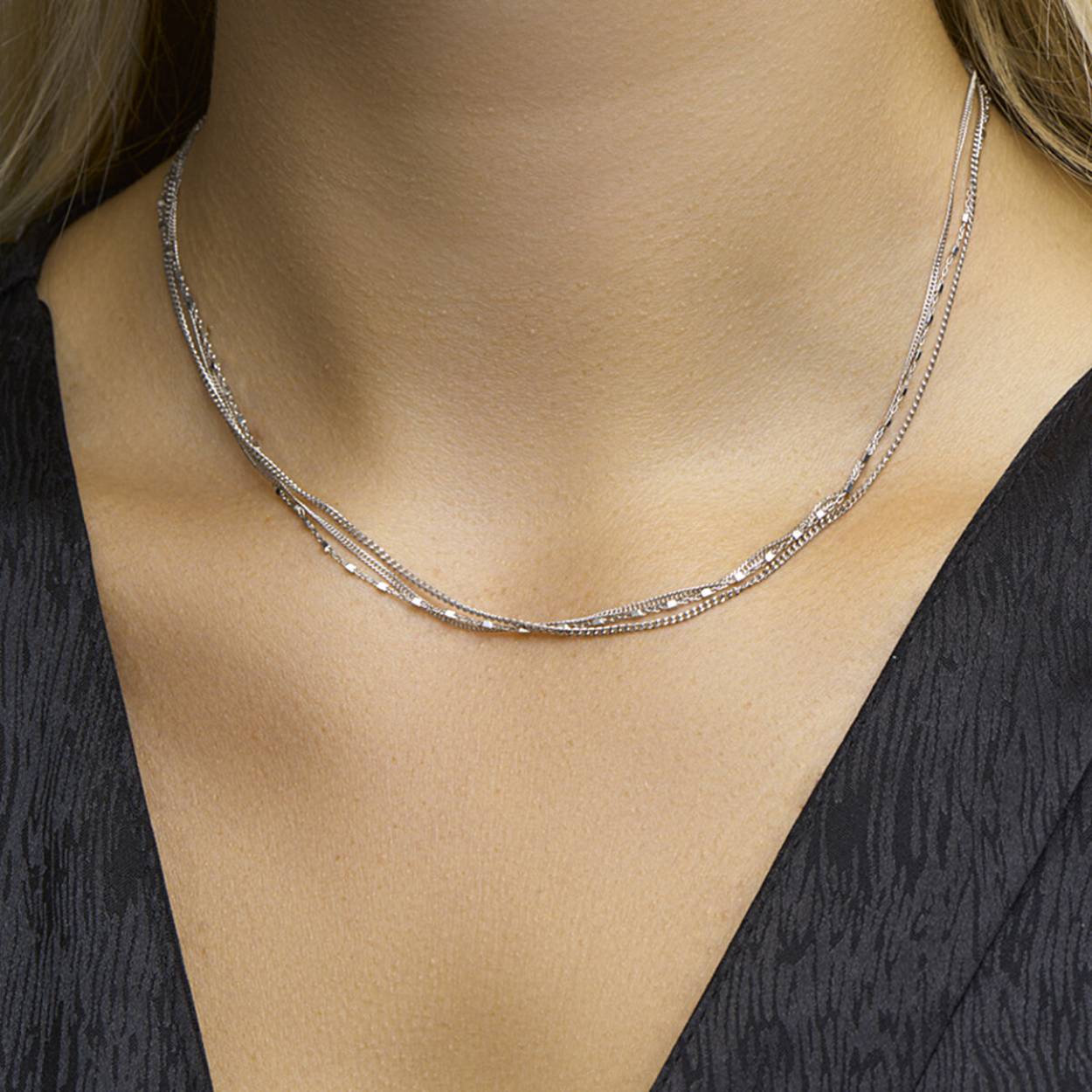 zilveren collier