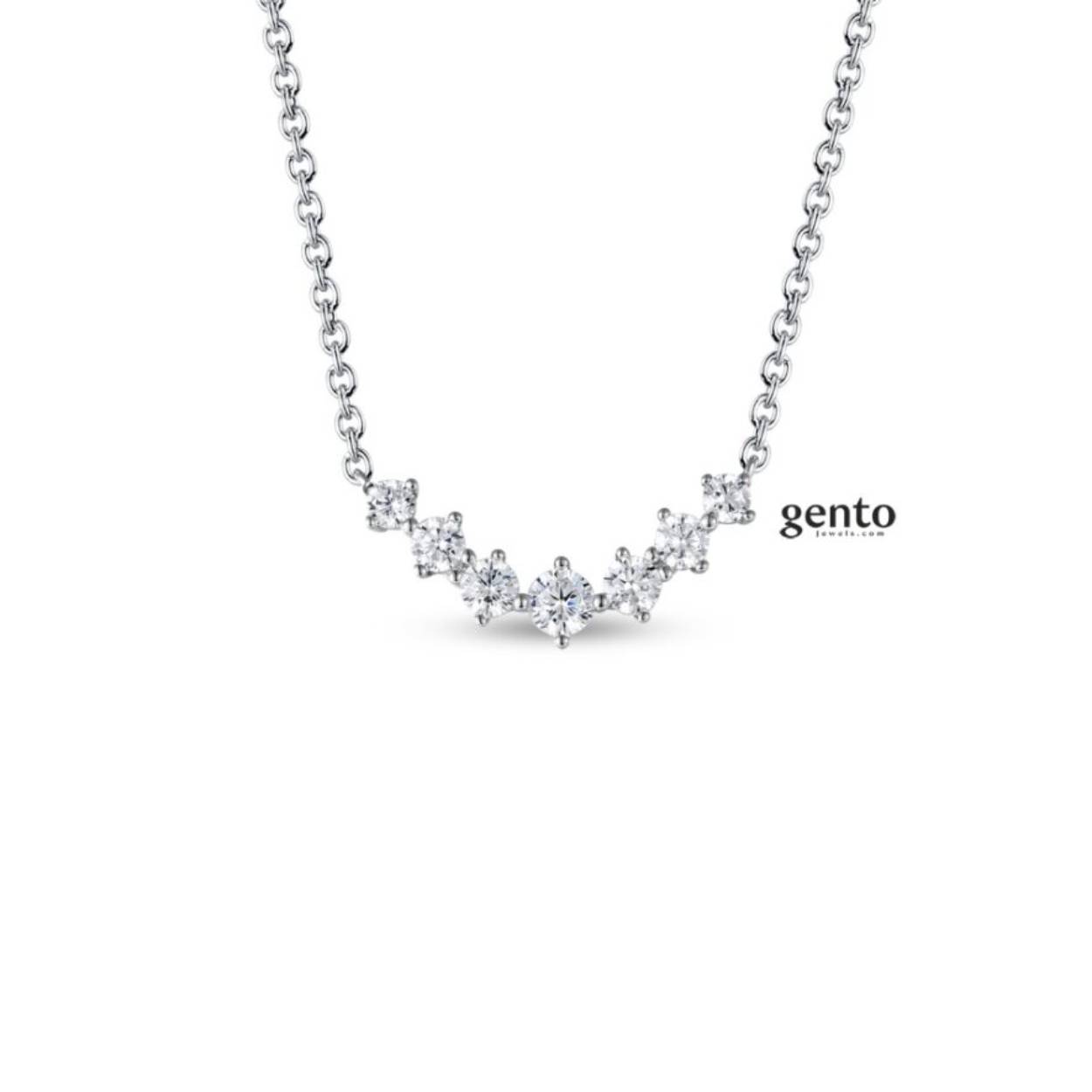 Ketting zilver gento jewels zirc