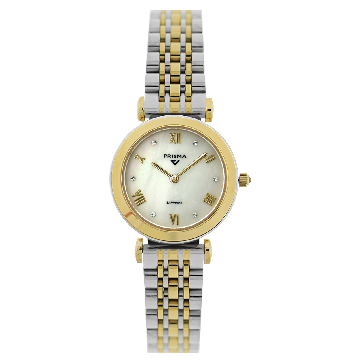 Prisma horloge P1434 dames edelstaal vintage

Algemeen
Geslacht: dames
Model: P1434

Voordelen
– band edelstaal zilverkleurig & goudkleurig
– wijzerplaat wit parel met goudkleurige index en romeinse cijfers
– Quarts uurwerk
– luxueuze uitstraling door romeinse cijfers
– glas is krasvast
– spat waterdicht: handenwassen, regen
– maat kast 29.5 / 29.5 mm (breedte) 7,5 mm (dikte)