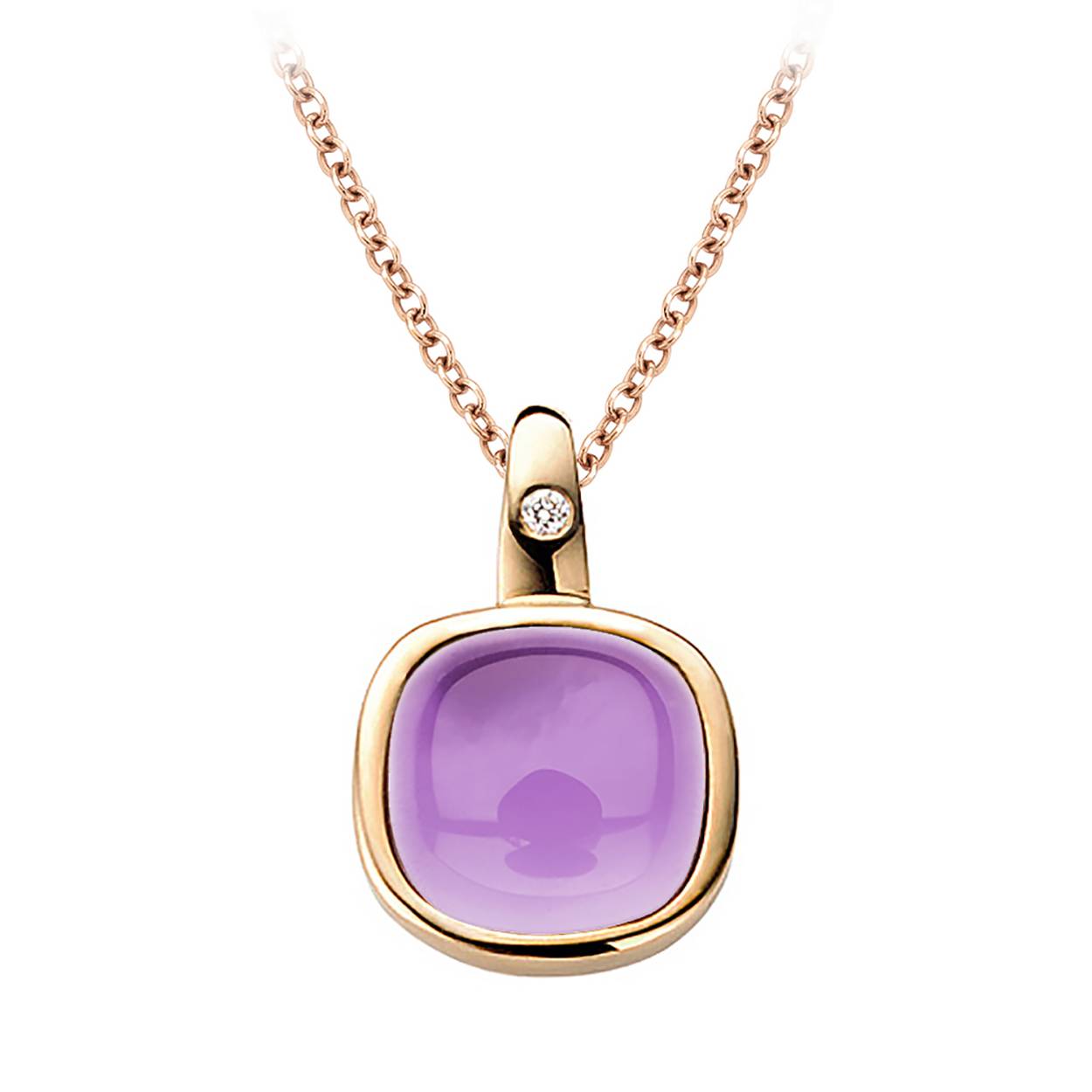 18 karaat rosé gouden hanger, amethist en parelmoer

BIGLI-juwelen zijn met zorg gemaakt in 18 kt goud, zorgvuldig geselecteerde edelstenen en hoogwaardige diamanten (Clarity VS1-VS2 TW).
Edelstenen zijn verkrijgbaar in meer dan 40 kleuren.