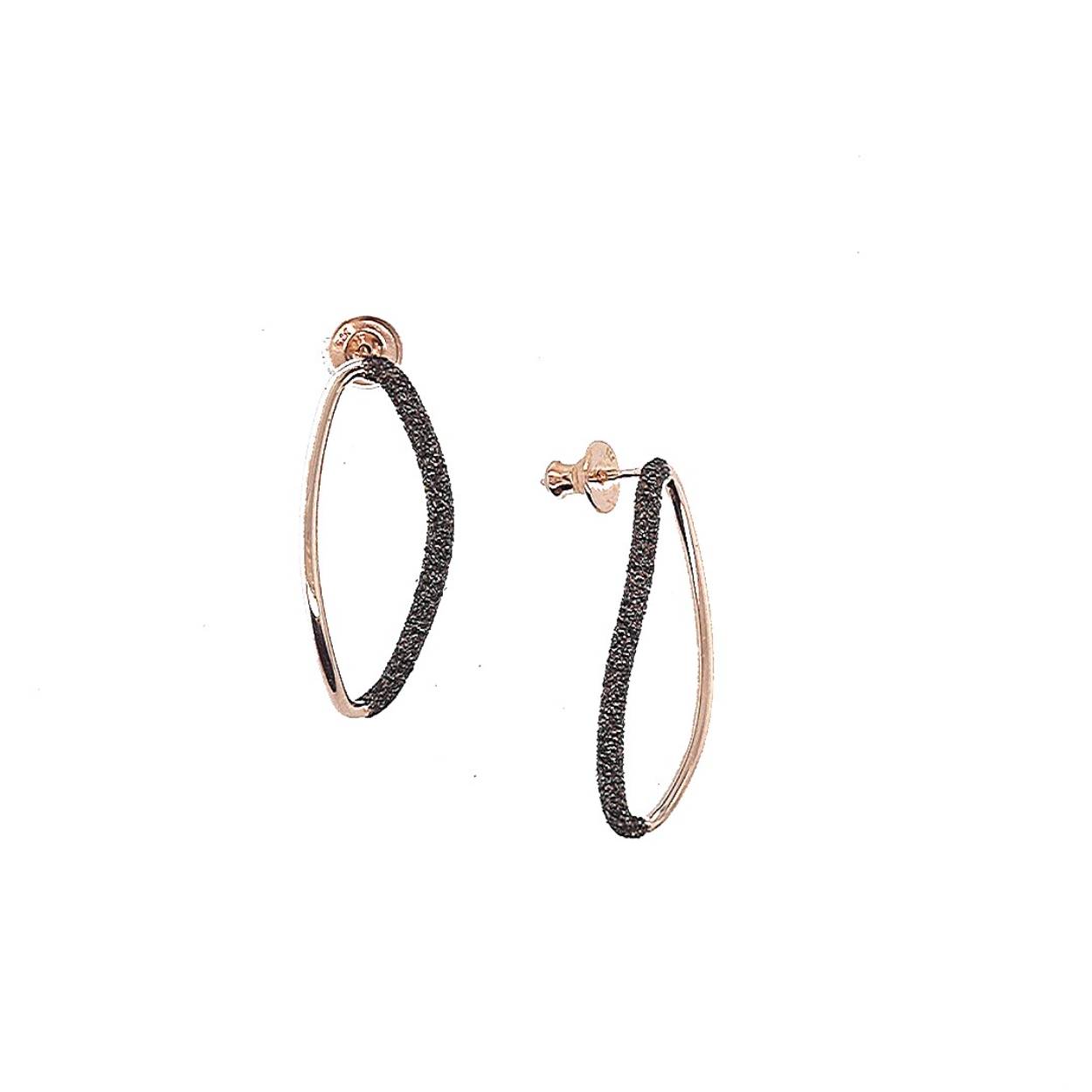 Oorringen Pesavento rose zilver