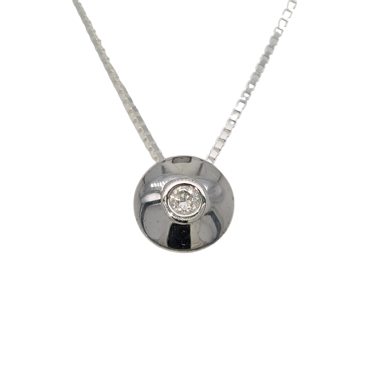 witgouden donuthanger diamant 0,06
