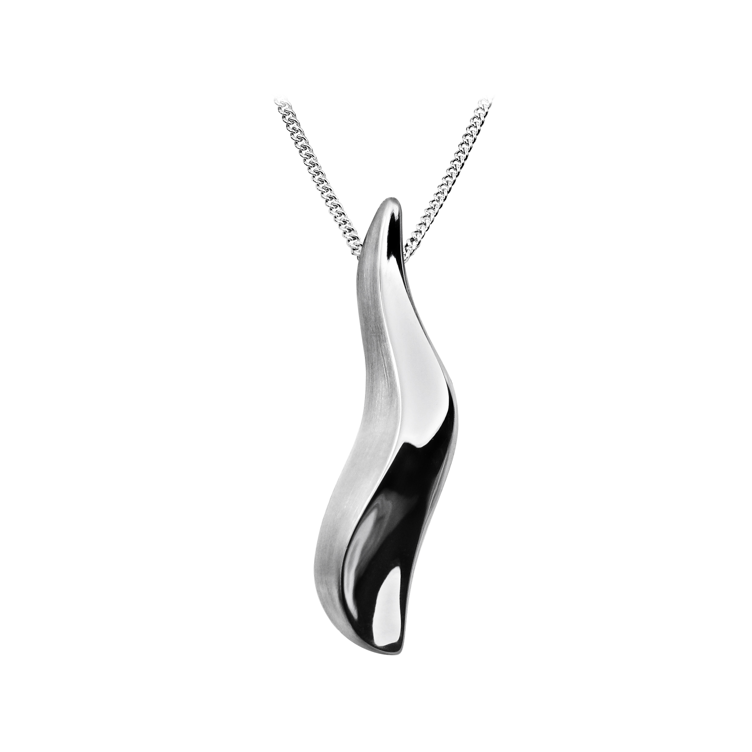 Deze 925 zilveren hanger is mooi en sierlijk ontworpen. De hanger is gedeeltelijk glad gepolijst en gedeeltelijk gematteerd, dit zorgt voor een bijzondere uitstraling. Dit sieraad is onderdeel van een onwijs leuk setje van een ring, hanger en oorsieraden.

Set productnummers:
Ring: R006
Hanger: H006
Oorsieraad: O006

Note: het kettinkje hoort niet bij de hanger, deze is enkel gebruikt voor de foto.