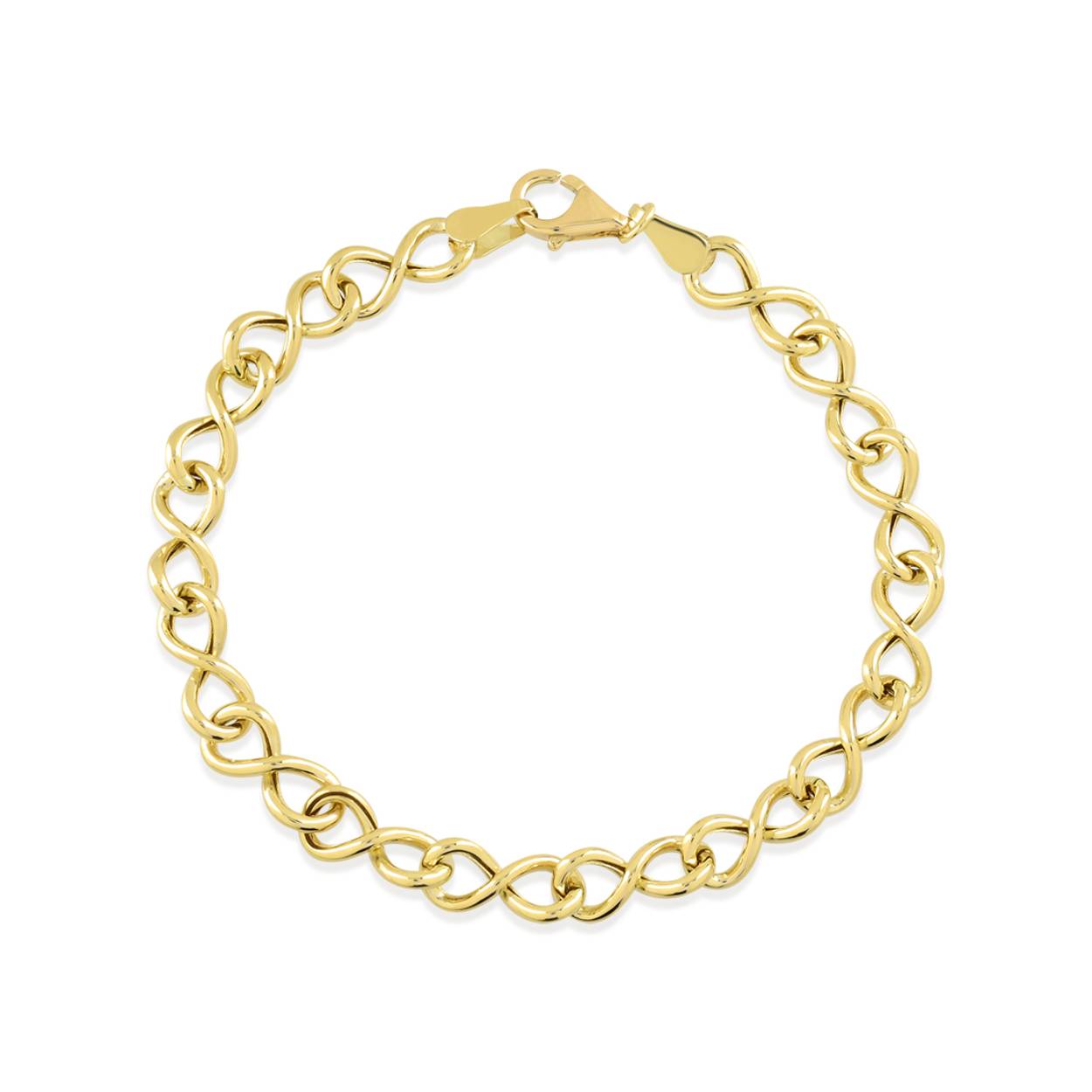 Dit is een 14 karaat geelgouden armband van het merk Swing Jewels met een draaglengte van 19 cm.