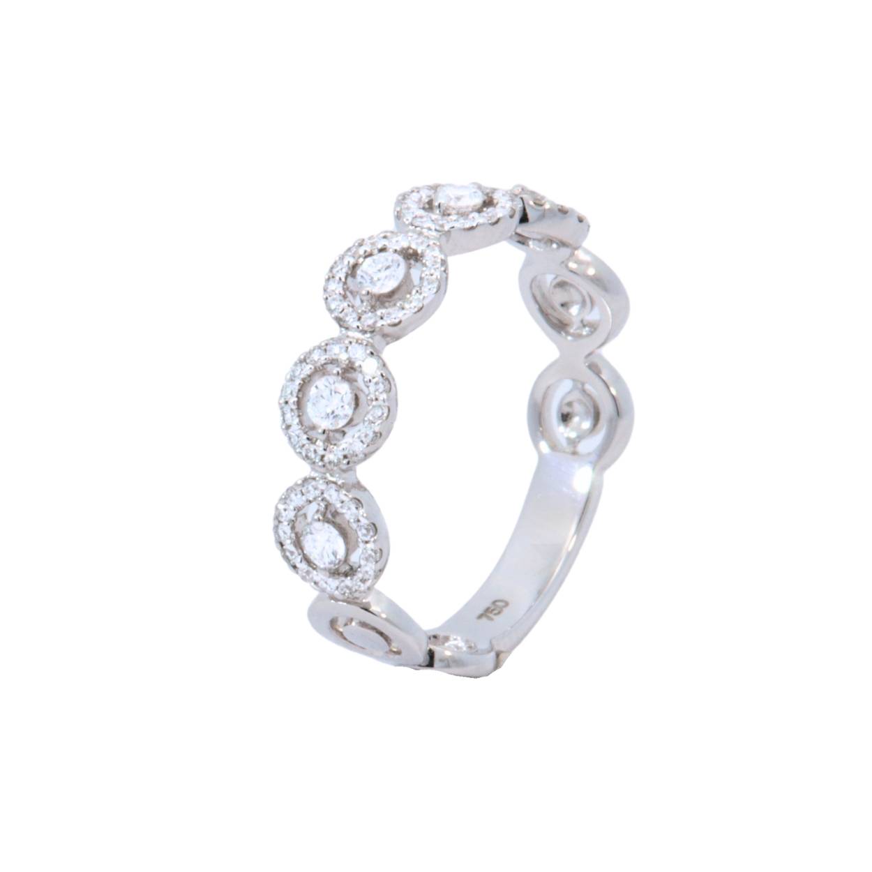Elegante witgouden ring 18KT met diamanten