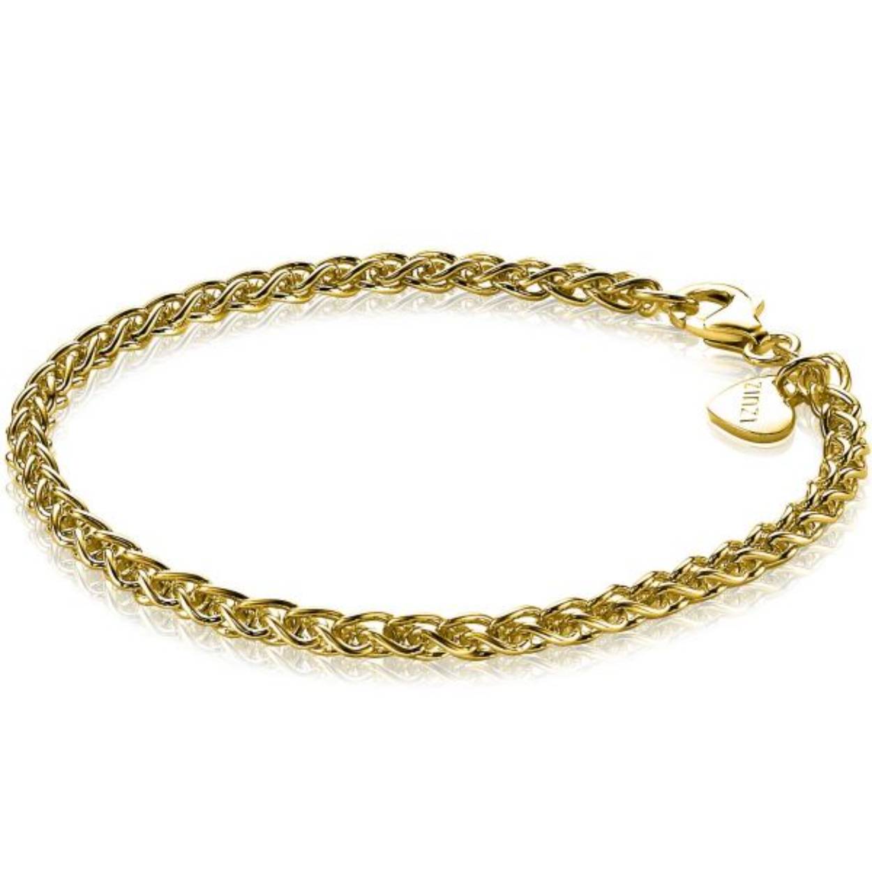 Zinzi vergulde armband palmier schakel 3.5mm.