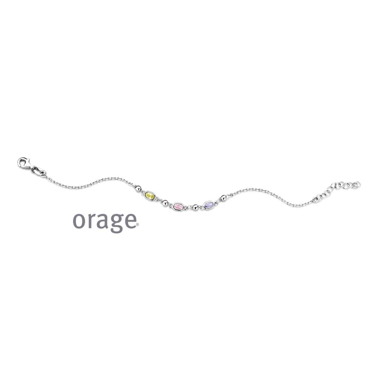 Orage Armband zilver multicolor - AW324