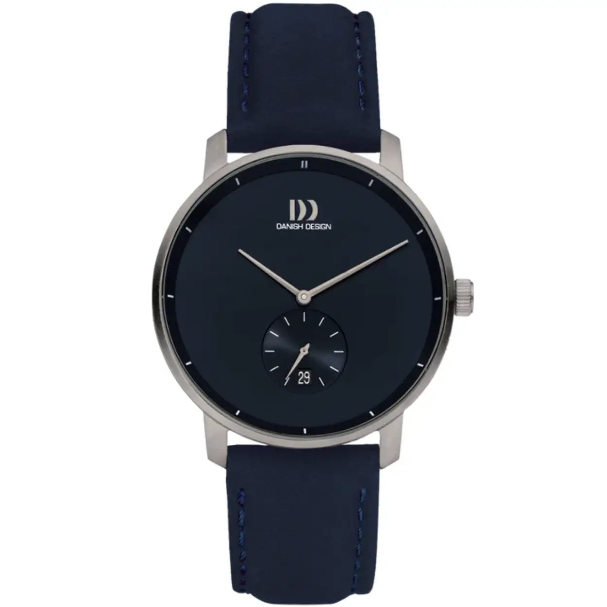 The ultimate watch for the man that loves his freedom. Like a river, flowing through life. This Danish Design man's watch has sandblasted hands and watchcase, which gives it a matt finish. The decentral small second hand is sunken in the dial and the index is sloping to the surface. The titanium watch is lightweignt and has a vintage look leather strap.