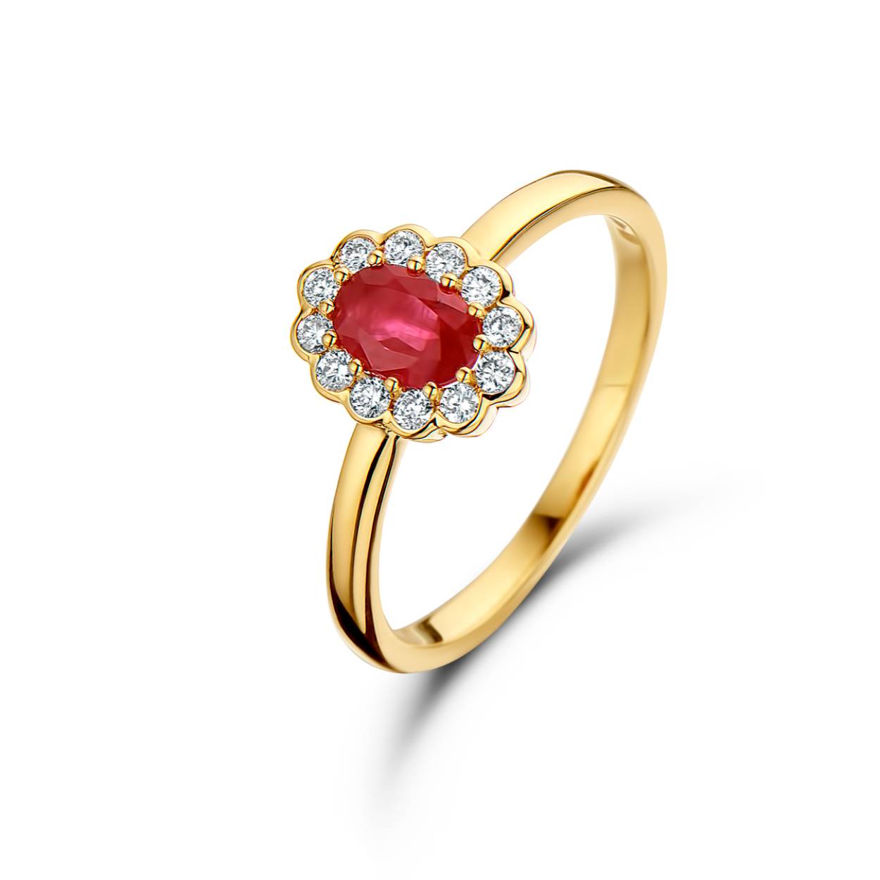 Naiomy Gold ring goud 18k Robijn