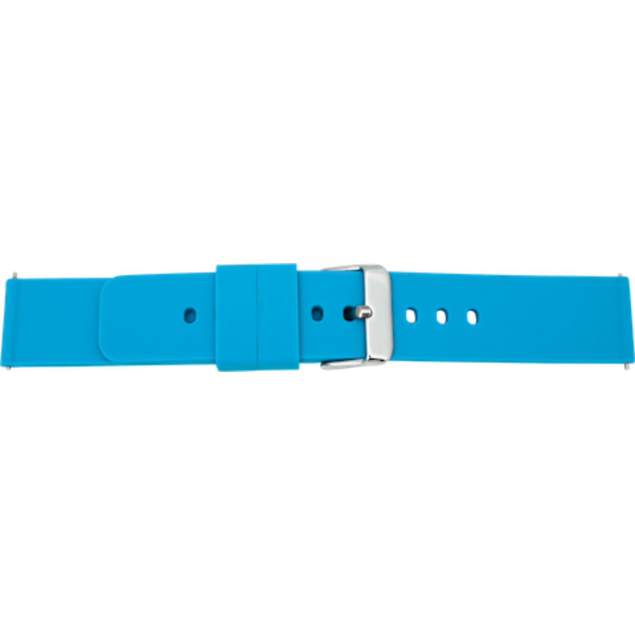 Horlogeband 896 licht blauw silicone met quick release sluiting 22mm