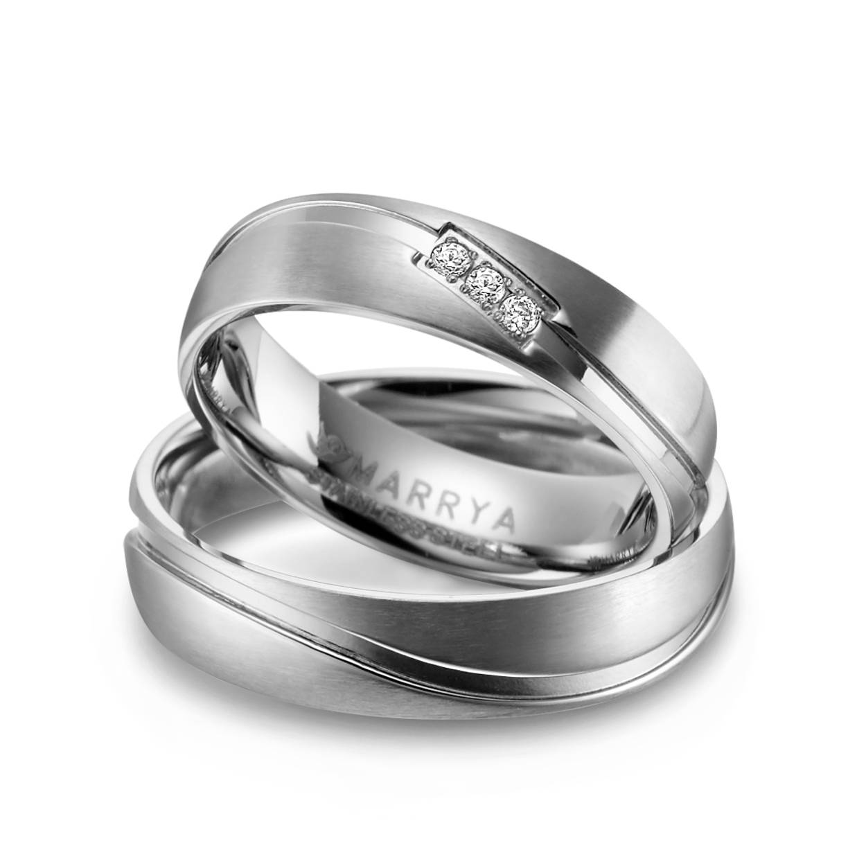 Stalen relatie ring