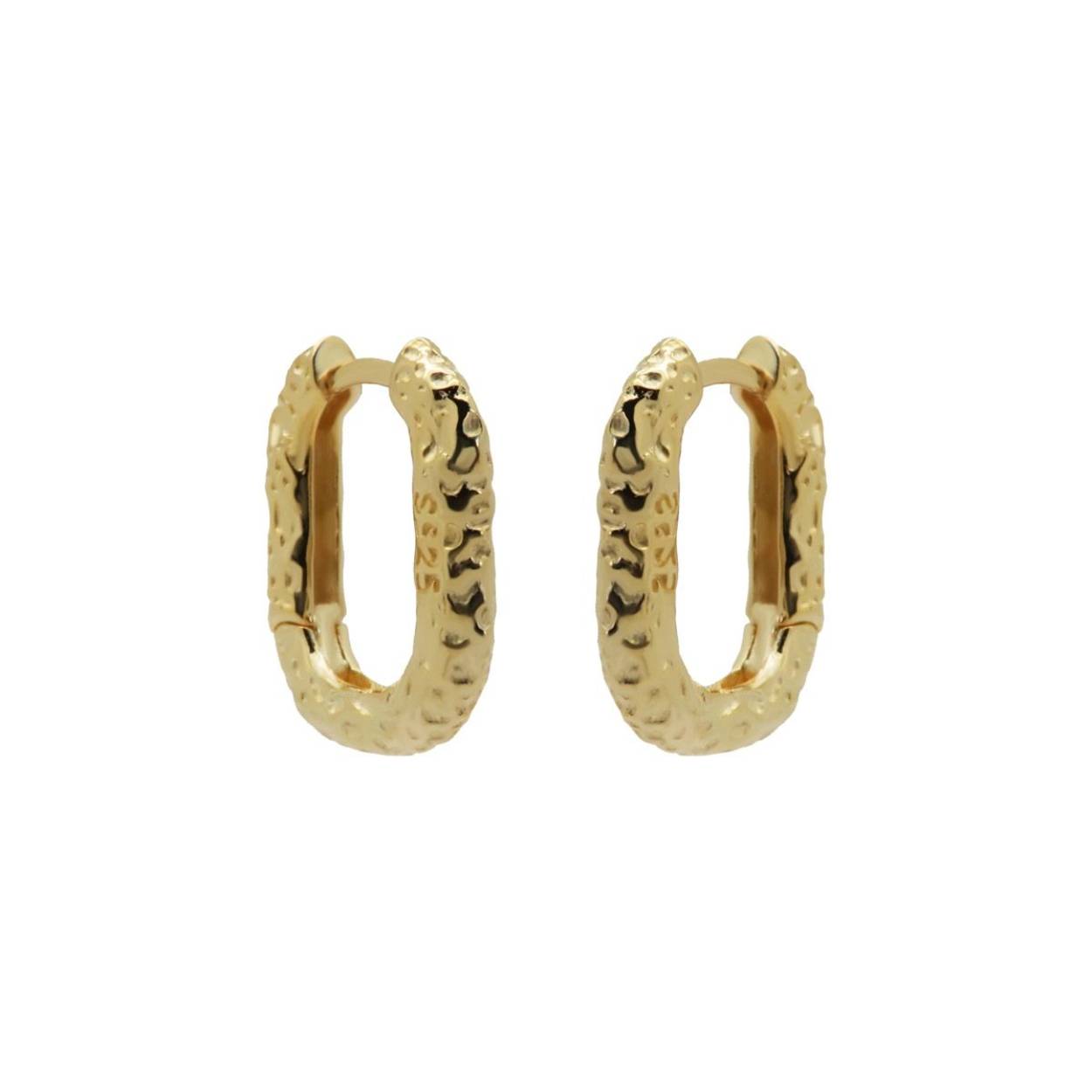 Hinged hoops ROMÉ Goldplated