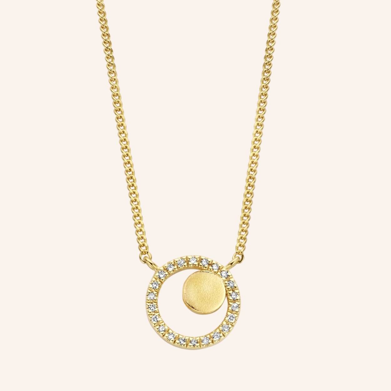 Ref: M2396 | Ketting | 925 sterling zilver | 10.00 x 4.40 x 1.40mm | Witte diamant: 22 st