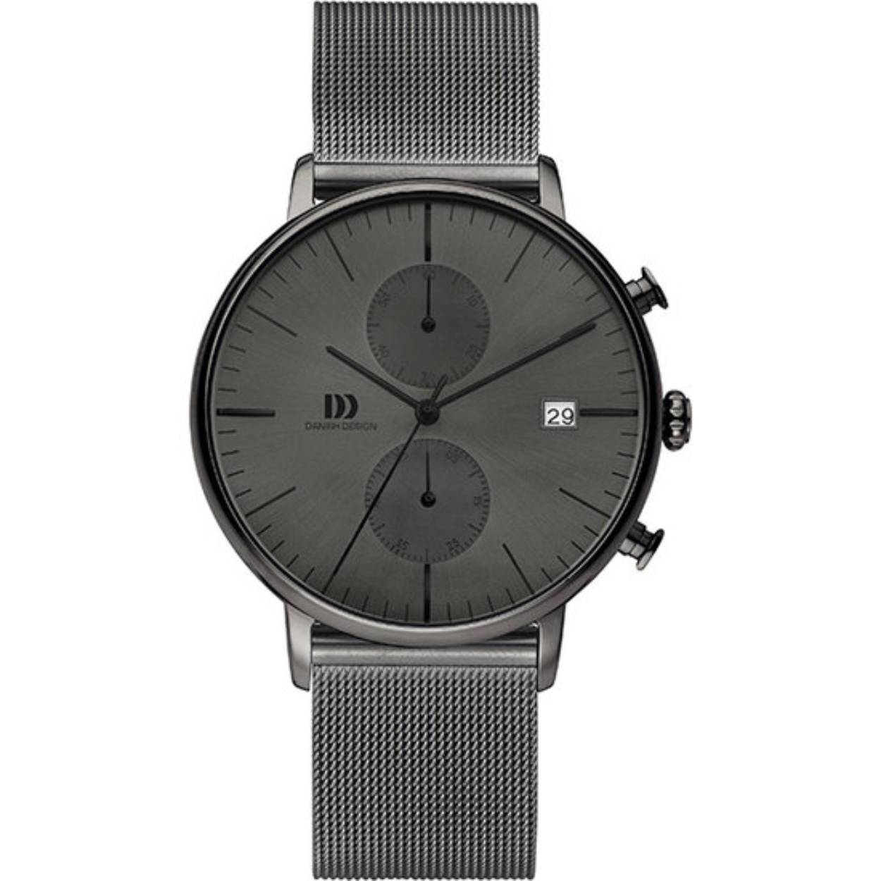 Danish Design heren horloge IQ64Q975 
Grijze wijzerplaat met grijze wijzerplaat
Grijze mesh band
3 ATM waterdicht