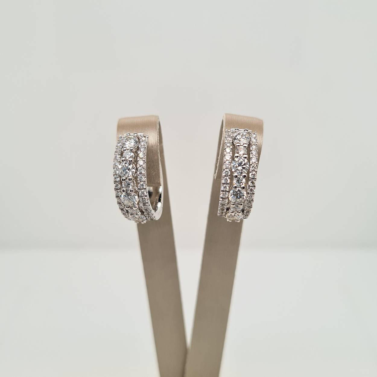 14krt witgouden oorsieraden met diamant