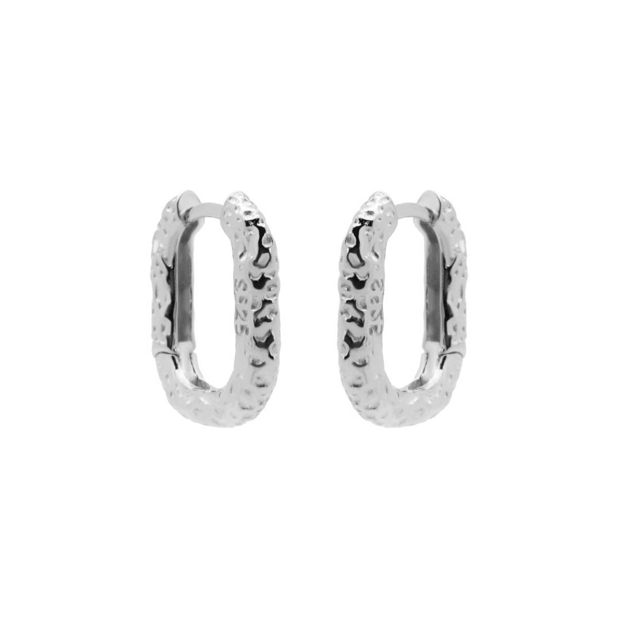 Hinged hoops ROMÉ Silver