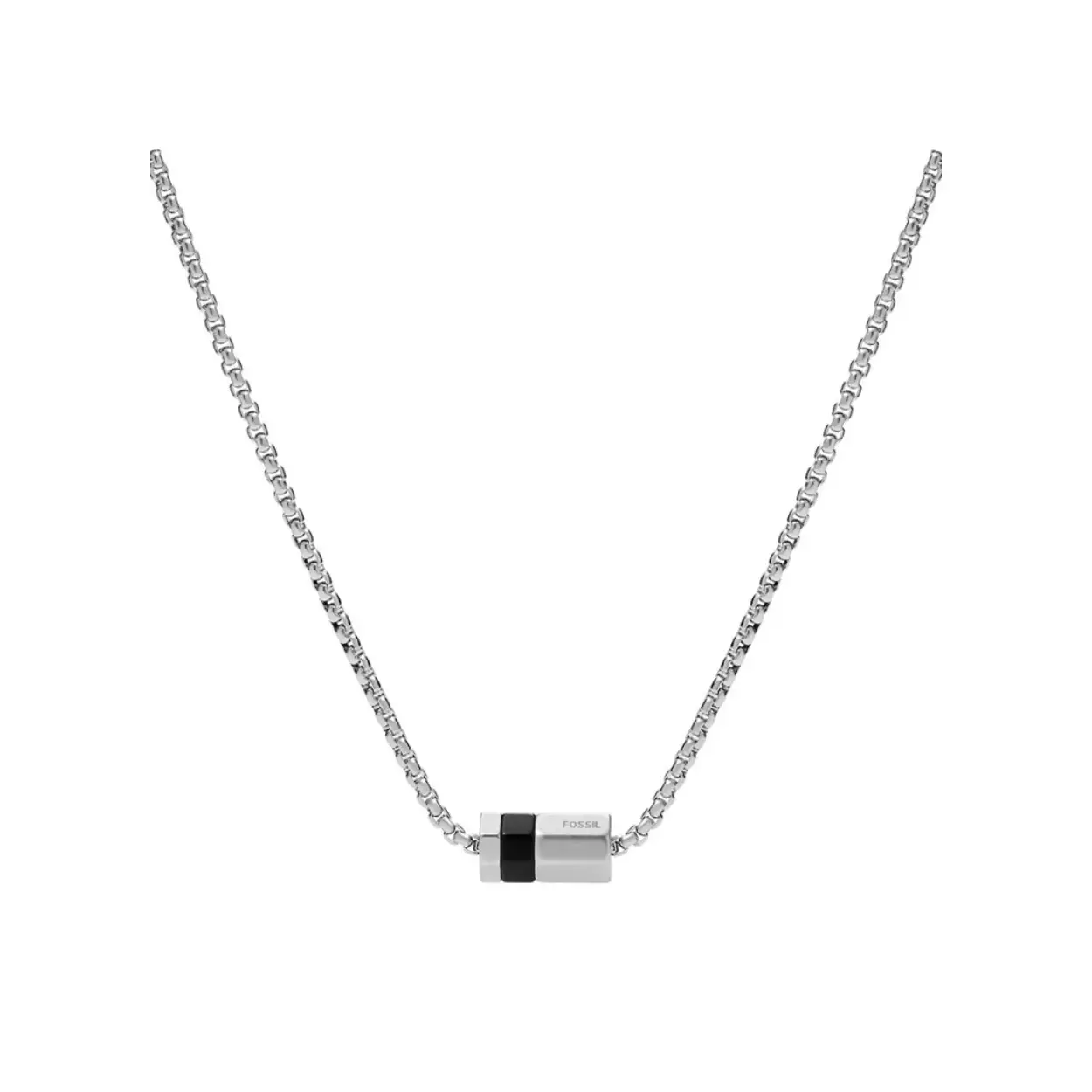 Deze hangerketting is gemaakt van roestvrij staal en heeft een karabijnsluiting.
L: 45,7cm + 5,1cm, B: 16mm
