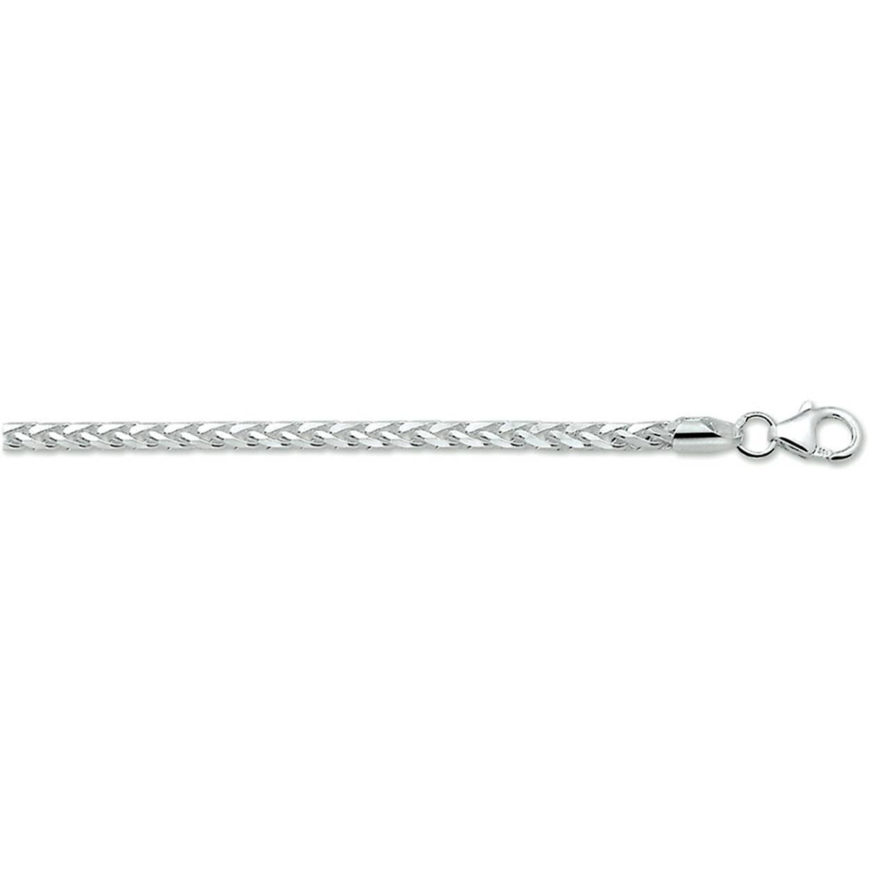 zilver collier vossenstaart 42cm