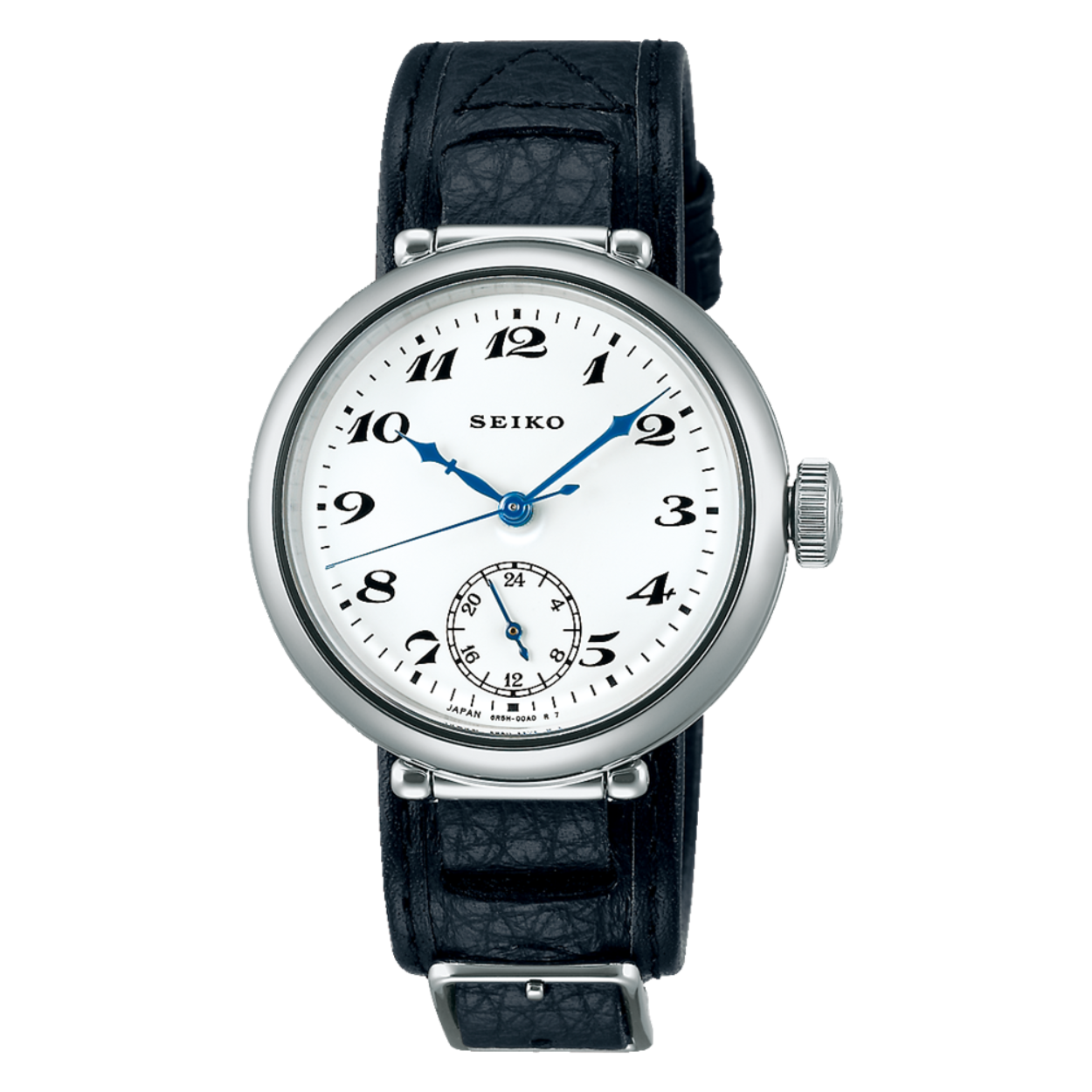 Dit Seiko horloge behoort tot de Presage collectie. Het horloge is een limited editie met een oplaag van 1000 stuks.
Referentienummer: SPB441J1

Sinds het begin van Seiko in 1881 is het bedrijf blijven innoveren in de lijn met de filosofie van oprichter Kintaro Hattori om ‘Always one step ahead of the rest’. In 1924 introduceerde het bedrijf het eerste polshorloge met de naam ‘Seiko’ op de wijzerplaat, wat het begin betekende van Seiko als merk. Dit Seiko horloge is een eerbetoon aan de eerste 'Seiko' uit 1924.

Deze nieuwe creatie is een vintage-hommage aan het originele model uit 1924. De Seiko-belettering op de 12-uur positie neemt de drager mee terug in de tijd met het karakteristieke lettertype uit die designperiode. De Arabische cijfers zijn een eerbetoon aan het origineel, met zowel dikke als slanke lijnen om een dynamische typografie te creëren.
Net als het origineel uit 1924 heeft dit nieuwe horloge een geëmailleerde wijzerplaat.  De ongekende diepte en schoonheid ervan zijn mogelijk dankzij het enorme vakmanschap van meester-ambachtsman Mitsuru Yokosawa en zijn collega's, die gespecialiseerd zijn in de productie van hoogwaardig emaille. Dankzij een speciale, traditionele techniek blijft de opvallende witte uitstraling van de emaille wijzerplaat decennialang behouden.

De Presage Kintaro Hattori Limited Edition wordt aangedreven door het nieuwe kaliber 6R5H, met een 24-uurs subdial op de 6-uur positie. De Arabische cijfers zijn een getrouwe weergave de 60 seconden subdial op het origineel.

De achterkant van de kast en de kroon dragen het handelsmerk ’S’ dat oprichter Kintaro Hattori in 1900 registreerde als symbool voor de Seikosha fabriek. Waarbij Seikosha stond voor ‘huis van precisie’. Ondanks de verwoesting van zijn bedrijf door de Grote Kanto-aardbeving in 1923, zette Kintaro door en slaagde hij erin om al in 1924 een nieuw polshorloge te lanceren. Net boven het handelsmerk staat de naam van de oprichter en zijn motto dat zo treffend zijn filosofie als horlogemaker weergaf: ‘Always one step ahead of the rest’. Het horloge heeft beweegbare bevestigingen en een dóórlopende leren band, wat gebruikelijk was in de tijd dat het originele model werd uitgebracht. De leren band is gemaakt om het comfort en de duurzaamheid te garanderen die anno nu vereist zijn.

