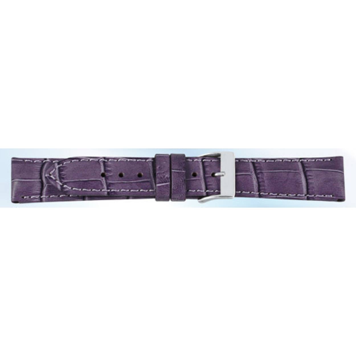 Horlogeband leder 741 LILA/PAARS 18mm