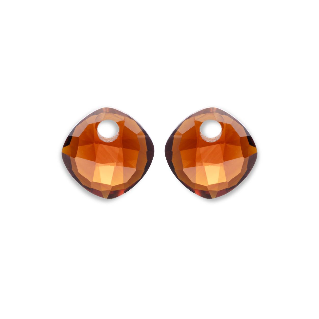 Sparkling Jewels oorstenen Cushion Cut Citrine Quartz
