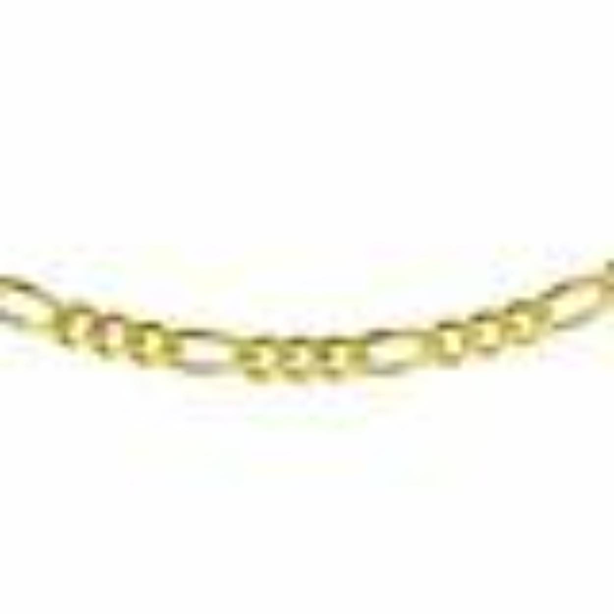 Geelgouden collier met figaro schakel. De schakelbreedte is 3.6mm met 50 cm lengte