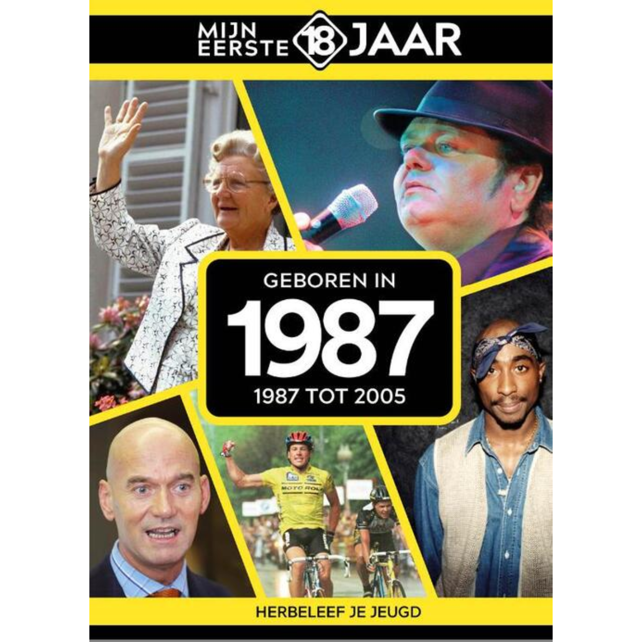 MIJN EERSTE 18 JAAR; GEBOREN IN 1987 De jaren van 1987 tot 2005 Mijn Eerste 18 Jaar is hét boek vol met ‘oh ja!’-momenten. Droom weg bij alle hoogtepunten uit jouw jeugd. Zo beleef je de meest spraakmakende momenten uit de eerste 18 jaar van jouw leven opnieuw. Aan welke hits, films en tv-programma’s heb je mooie herinneringen? Hoe was de mode toen, het straatbeeld en de rages? Welke sporthelden zijn je bijgebleven? En wat was het nieuws waar iedereen het over had? Mijn Eerste 18 Jaar staat boordevol jeugdsentiment. Met maar liefst 182 pagina’s aan kleurrijke foto’s, anekdotes en iconische beelden uit jouw jonge jaren. Ook hebben we per jaar de grootste hits voor je verzameld. Scan de code en beluister jouw hits. Begin met bladeren en herbeleef je jeugd!