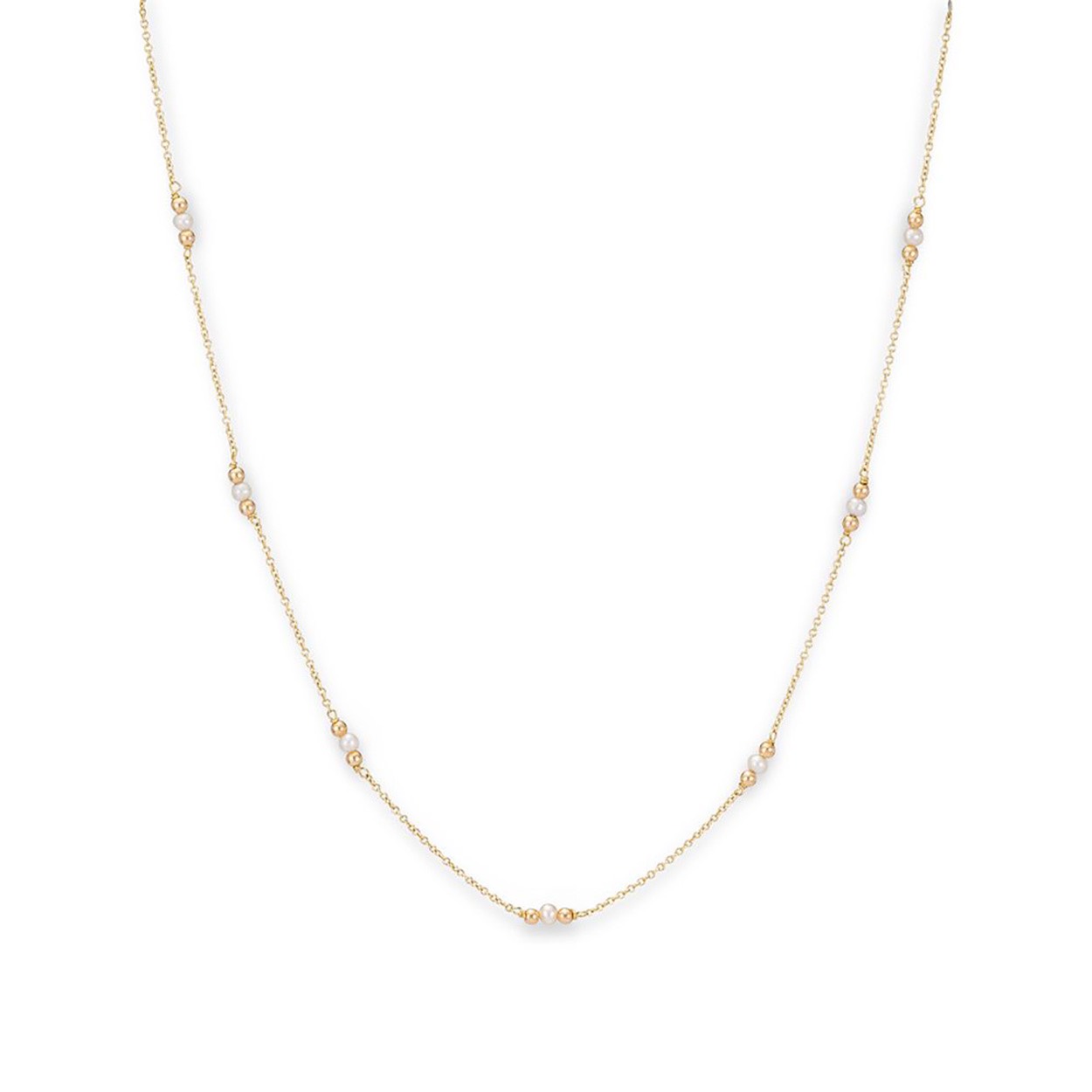14k Gouden collier met parel