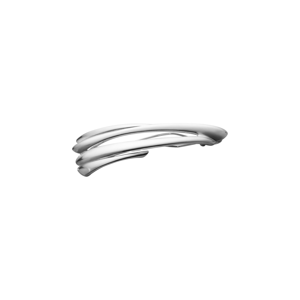 Exploring the interactions between jewellery design and sculpture, this large sterling silver hair clip won't go unnoticed. Defined by a look that combines elegance with bold, the piece can be easily clipped onto any hairdo.