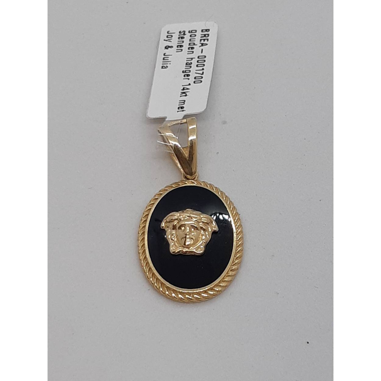 gouden hanger 14kt met stenen