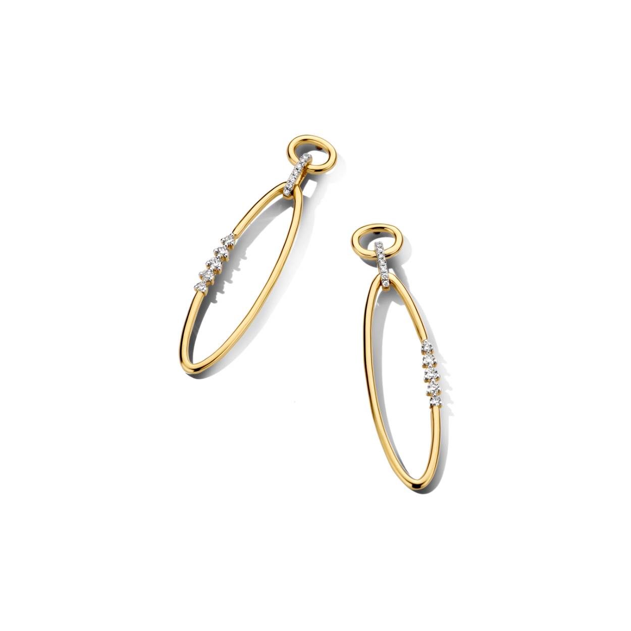 Oorbellen GG 18kt 0.20ct briljant