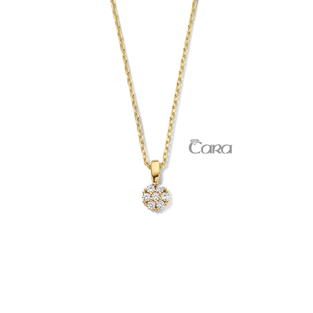  Cara hanger goud 18kt zirconia 