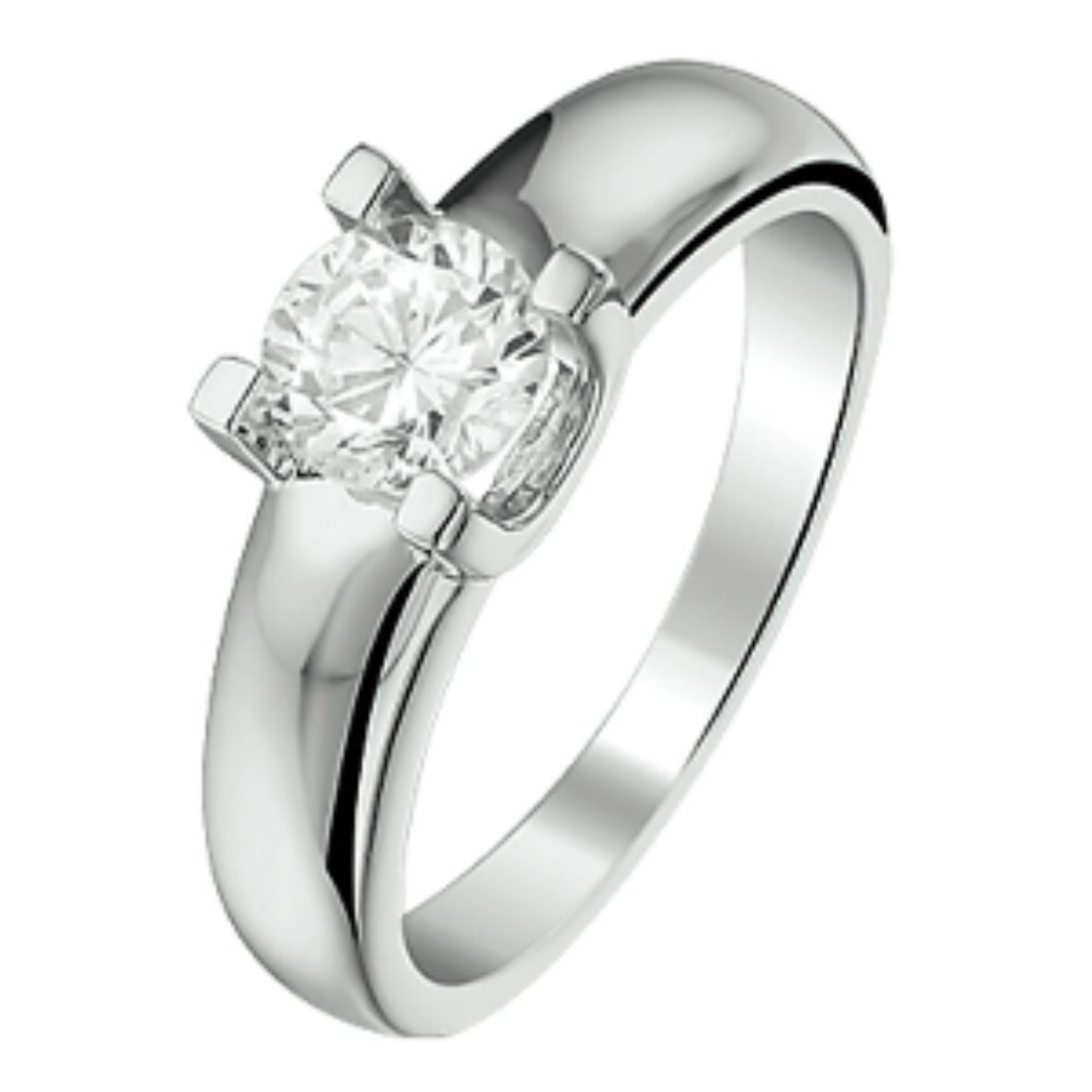 zilveren damesring met zirkonia