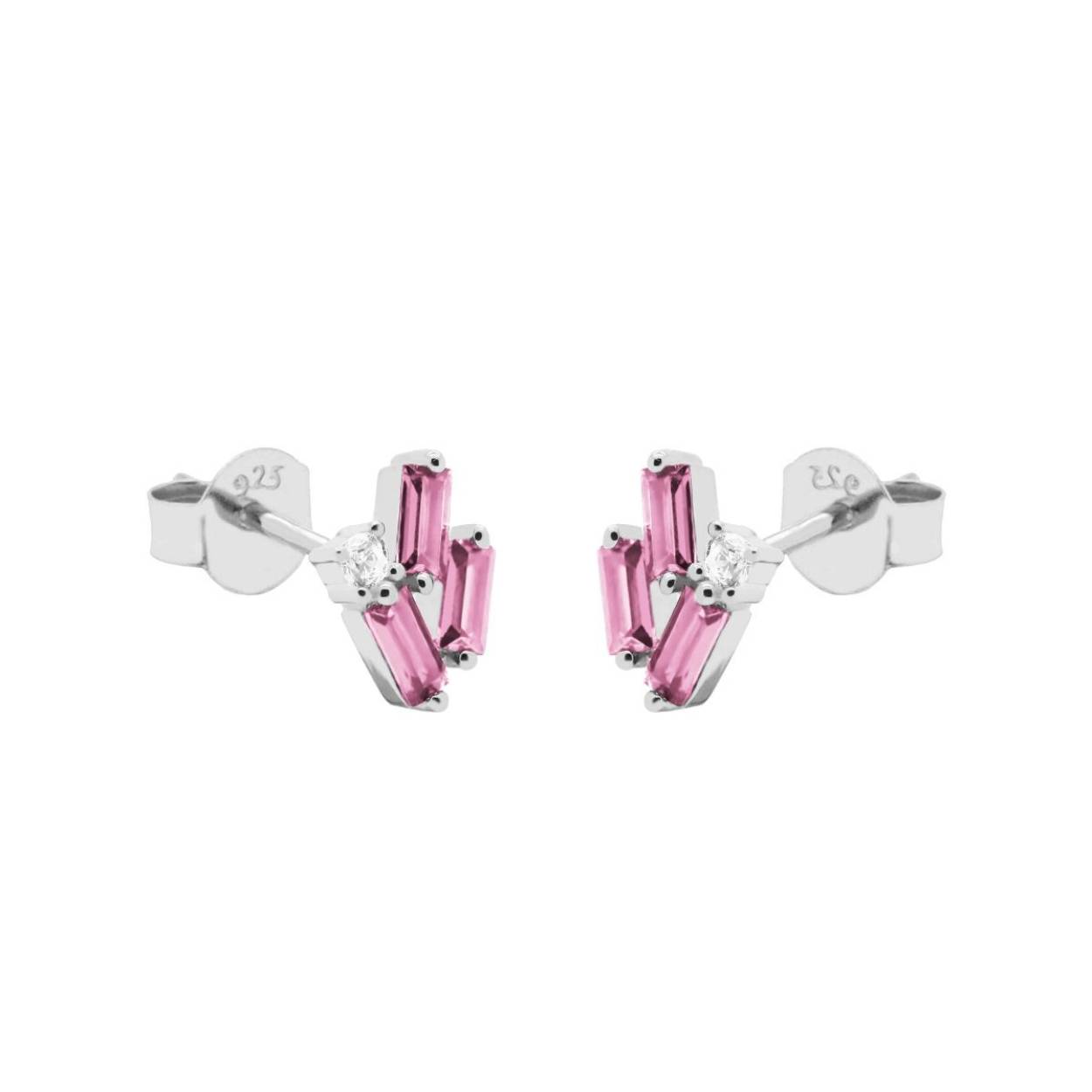 Karma zirkonia pink baguettes silver