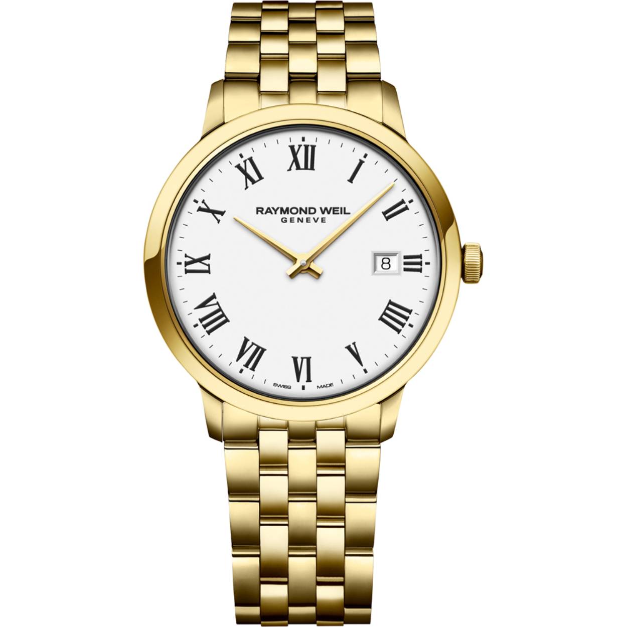 Dit Raymond Weil horloge heeft een goud gecoate roestvrijstalen kast met een diameter van 39mm en is voorzien van een metalen band. In de kast bevindt zich een kwaliteitsuurwerk en is afgewerkt met saffierglas.

Het horloge is 5ATM. Dit betekent dat het horloge geschikt is voor douchen. Verder wordt het horloge geleverd met 2 jaar wereldwijde garantie.