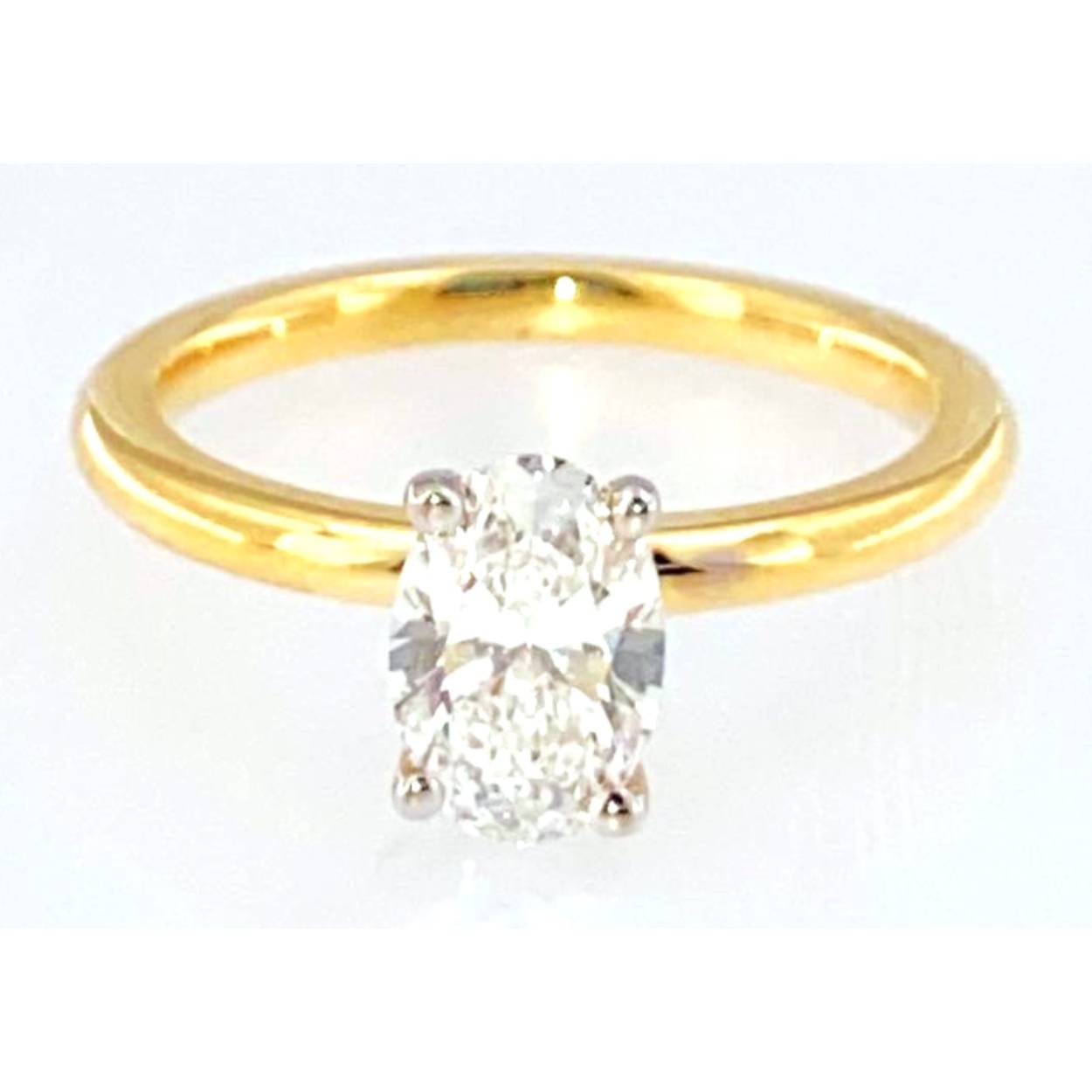 Solitair met labgrown 1.01ct E/VS1