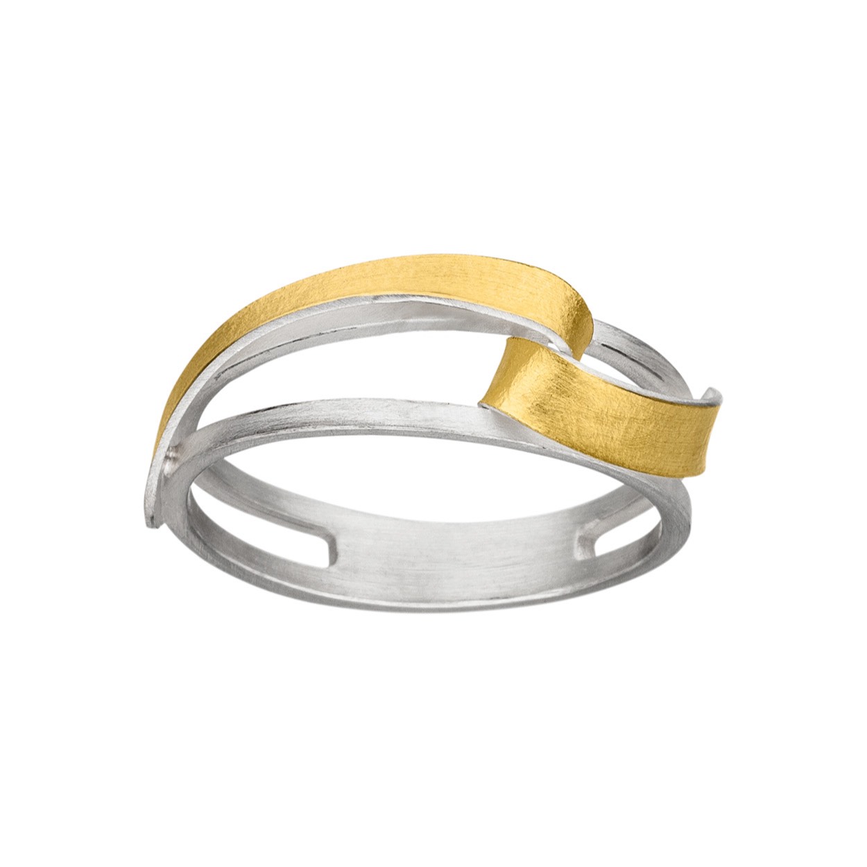 Zilver gecombineerd met goud in een strakke eigenzinnige stijl. Alle sieraden worden in een beperkte oplage met de hand gemaakt en dit geeft deze collectie een uniek karakter.