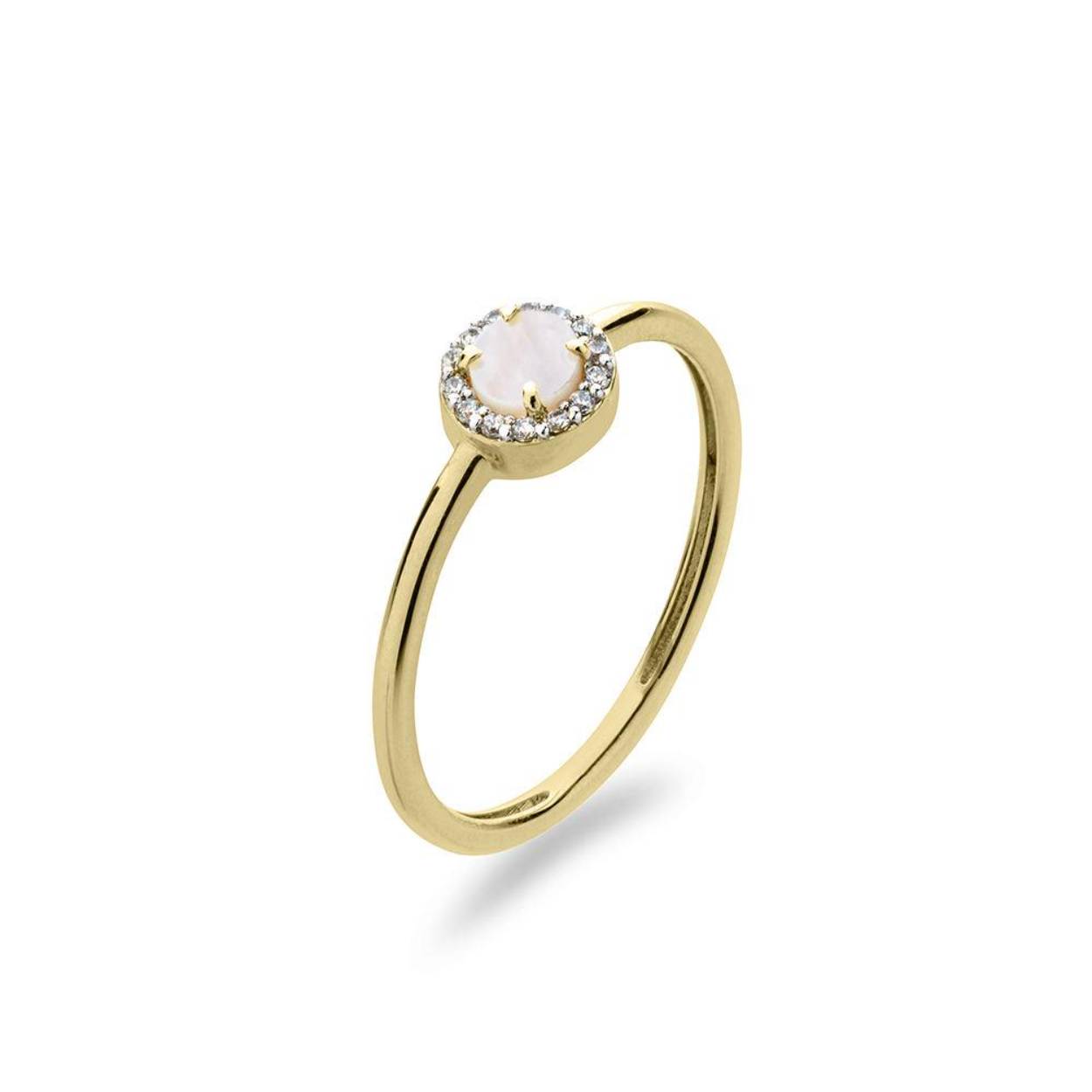 GISSER 14KARAATS GOUDEN RING PEARL IN MAAT 54