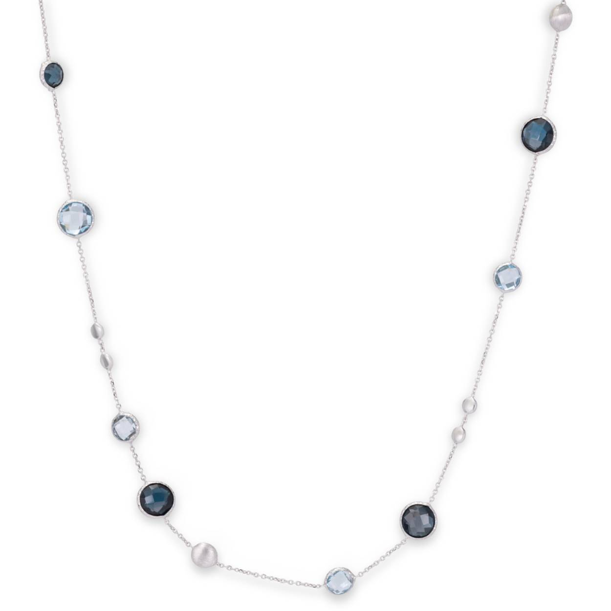 Schitter met elegantie met het JH Brummer Collier WIT 45cm 14-karaats. Dit prachtige collier, met zijn betoverende Black Topaz en London Blue Topaz, voegt een vleugje luxe toe aan elke outfit. Gemaakt van hoogwaardig 14-karaats witgoud, is dit een tijdloos accessoire dat elke look verheft. Ontdek de verfijning en stijl van JH Brummer met dit elegante collier.