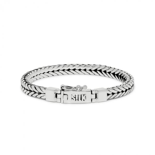SILK ARMBAND ZILVER 21CM