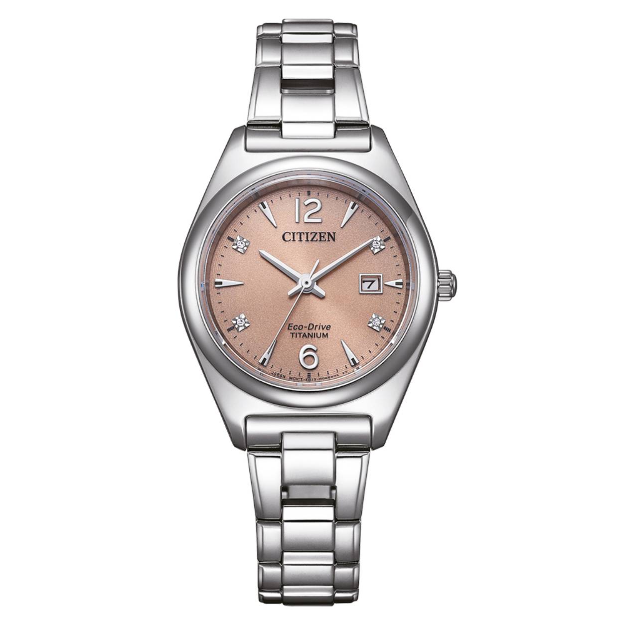 Dit dameshorloge van Citizen heeft een titanium kast en band, waardoor het licht en duurzaam is. De EW2601-81Z heeft een elegante uitstraling met een parelmoer wijzerplaat en diamanten indexen. Het horloge is waterbestendig en heeft een Eco-Drive technologie, waardoor het op zonne-energie werkt. Draag dit horloge als een chique toevoeging aan elke outfit. Maak een statement met dit stijlvolle accessoire.