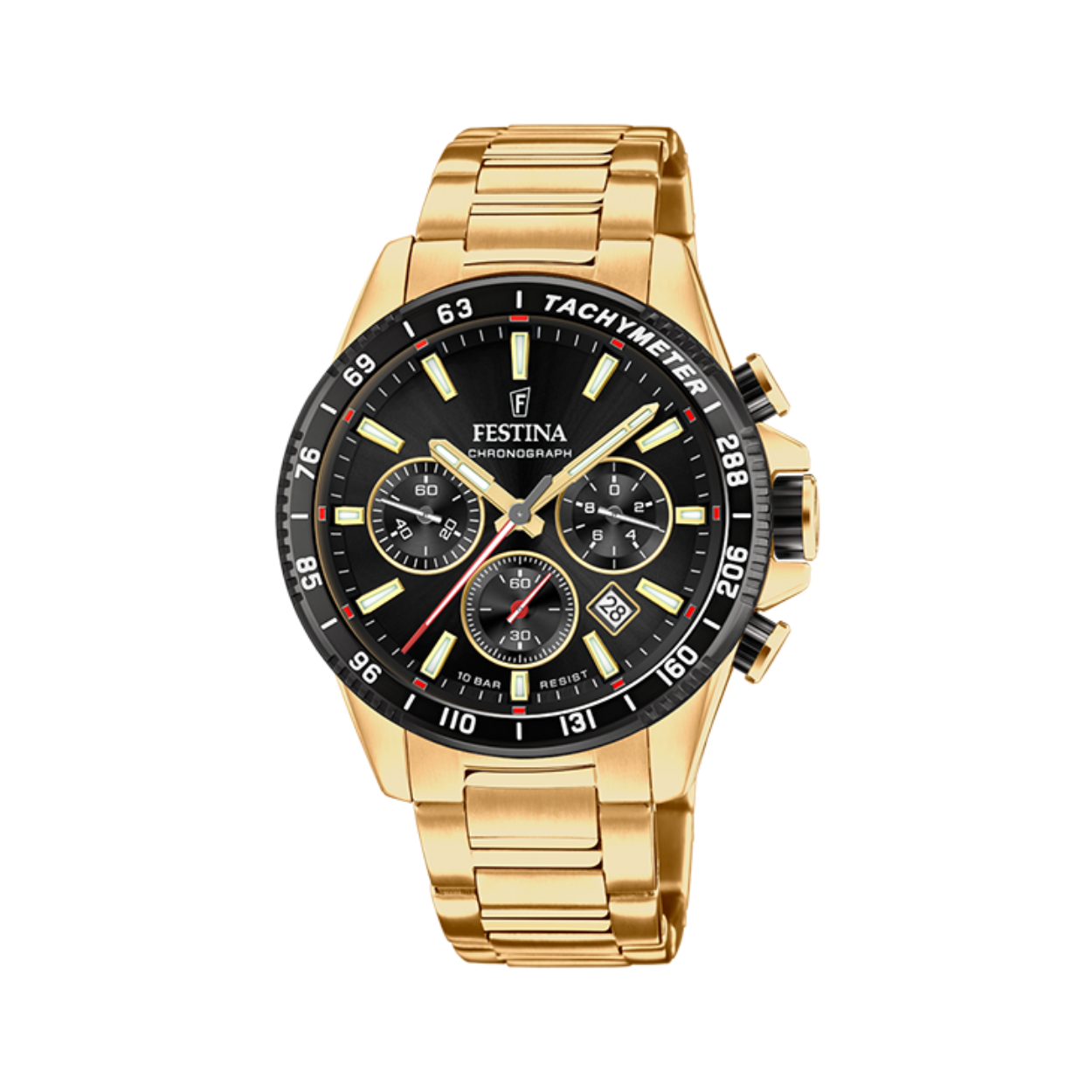 festina chronograaf F20634
De Festina F20634/5 herenhorloge is een waar kunstwerk. Met zijn roestvrijstalen kast en mineraalglas is dit horloge synoniem voor kwaliteit en duurzaamheid. Bovendien is het uitgerust met een roestvrijstalen band die een vleugje elegantie en verfijning toevoegt.

Festina horloges staan bekend om hun perfecte mix van elegantie en functionaliteit. Elk ontwerp is zorgvuldig vervaardigd om een unieke ervaring aan de gebruiker te bieden. Bovendien onderscheidt Festina zich door zijn constante technologische innovatie, wat garandeert dat elk horloge een waar juweel van de horlogerie is. Ten slotte is de prijs-kwaliteitverhouding van Festina horloges uitstekend, waardoor ze een ideale keuze zijn voor degenen die op zoek zijn naar een hoogwaardig horloge tegen een betaalbare prijs.

