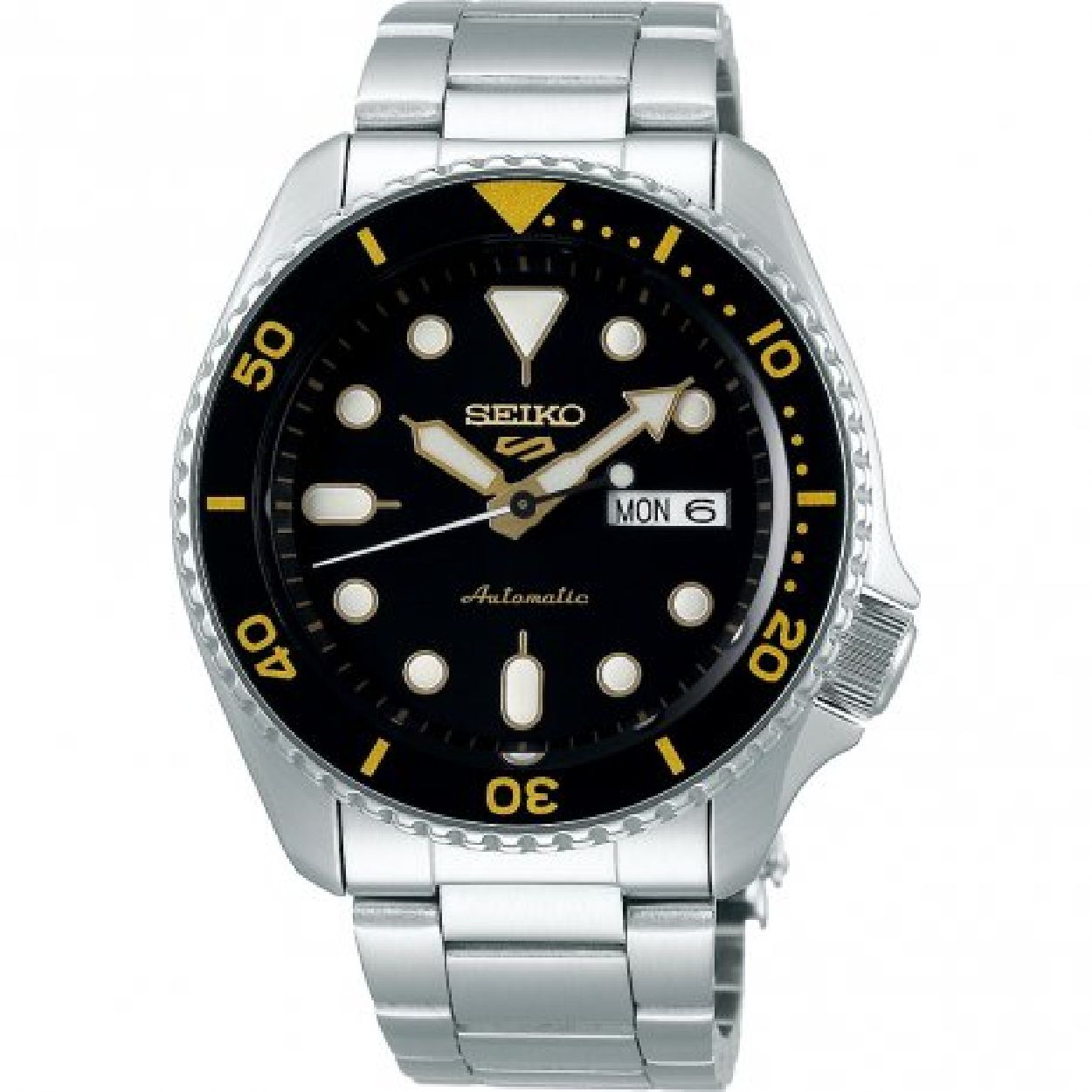Dit herenhorloge is van het merk Seiko. Het is een analoog horloge gemaakt van staal. De diameter van de kast is 42.5 mm en de kast is 14 mm dik.
De verdere specificaties van het horloge zijn als volgt:
Glassoort: hardlex mineraal glas
Bandbreedte: 22
Kastmateriaal: staal
Waterdichtheid: 10 ATM
Techniek: automaat