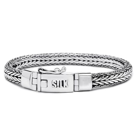 Silk armband Alpha zilver 18cm