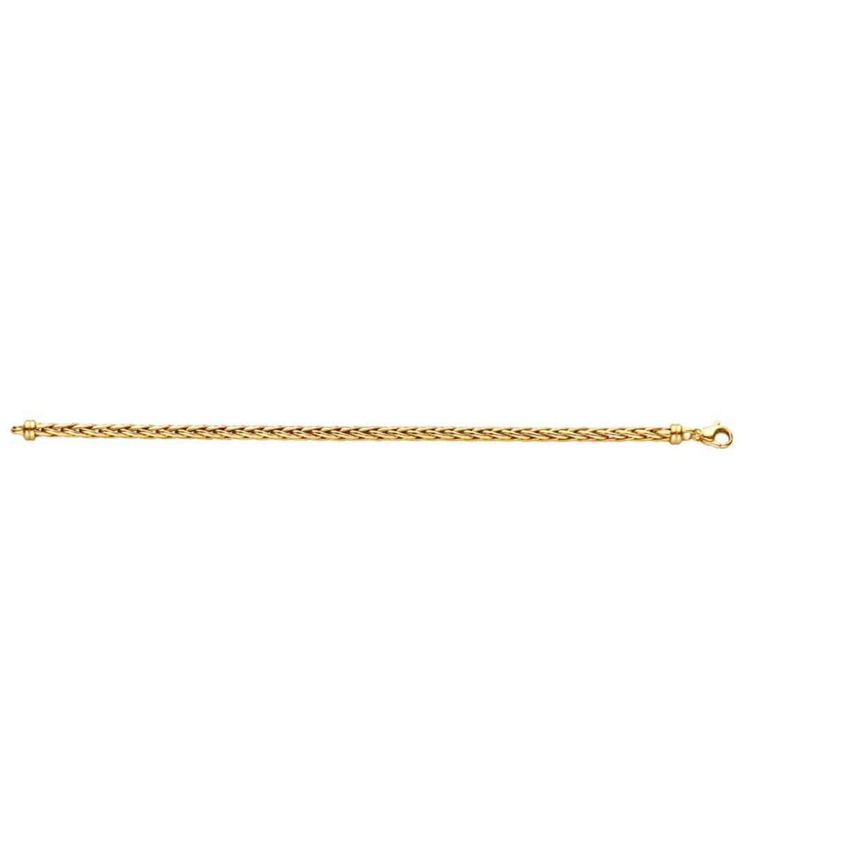 Dit spiga collier van Fjory is gemaakt van 14 karaat geelgoud met een kern van zilver. Hierdoor is het collier stevig en kan met veel plezier gedragen worden.
Lengte: 45 cm
Breedte: 5mm
