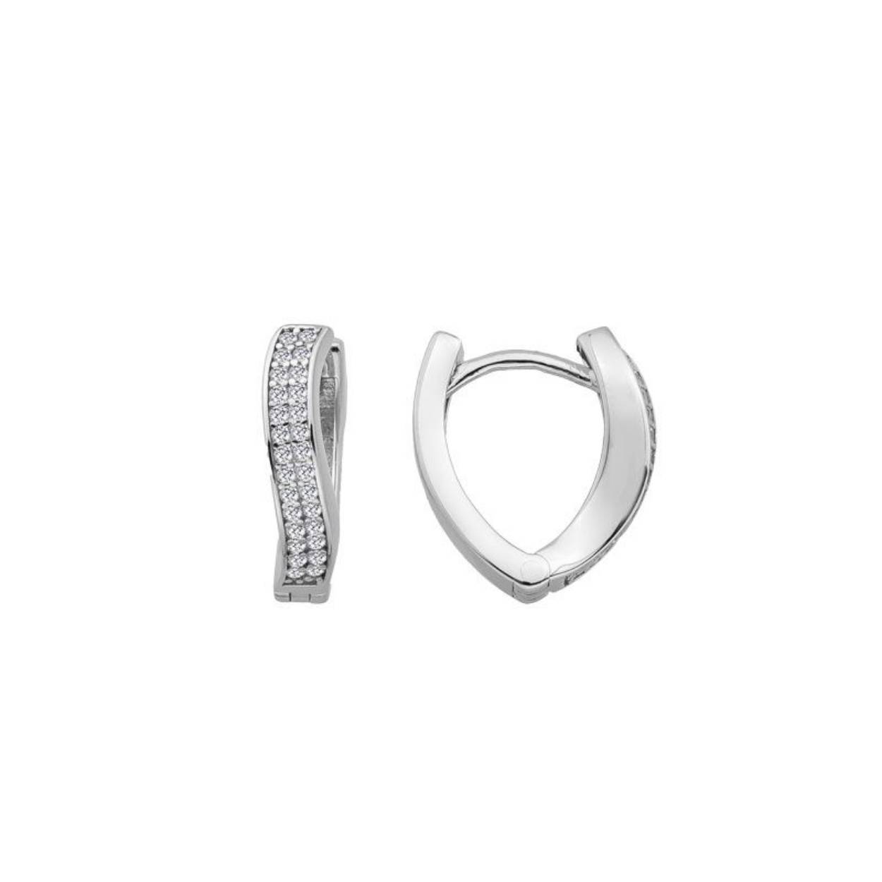 MY iMenso Creoli creol "Double CZ 17mm" (925/rhodplated)