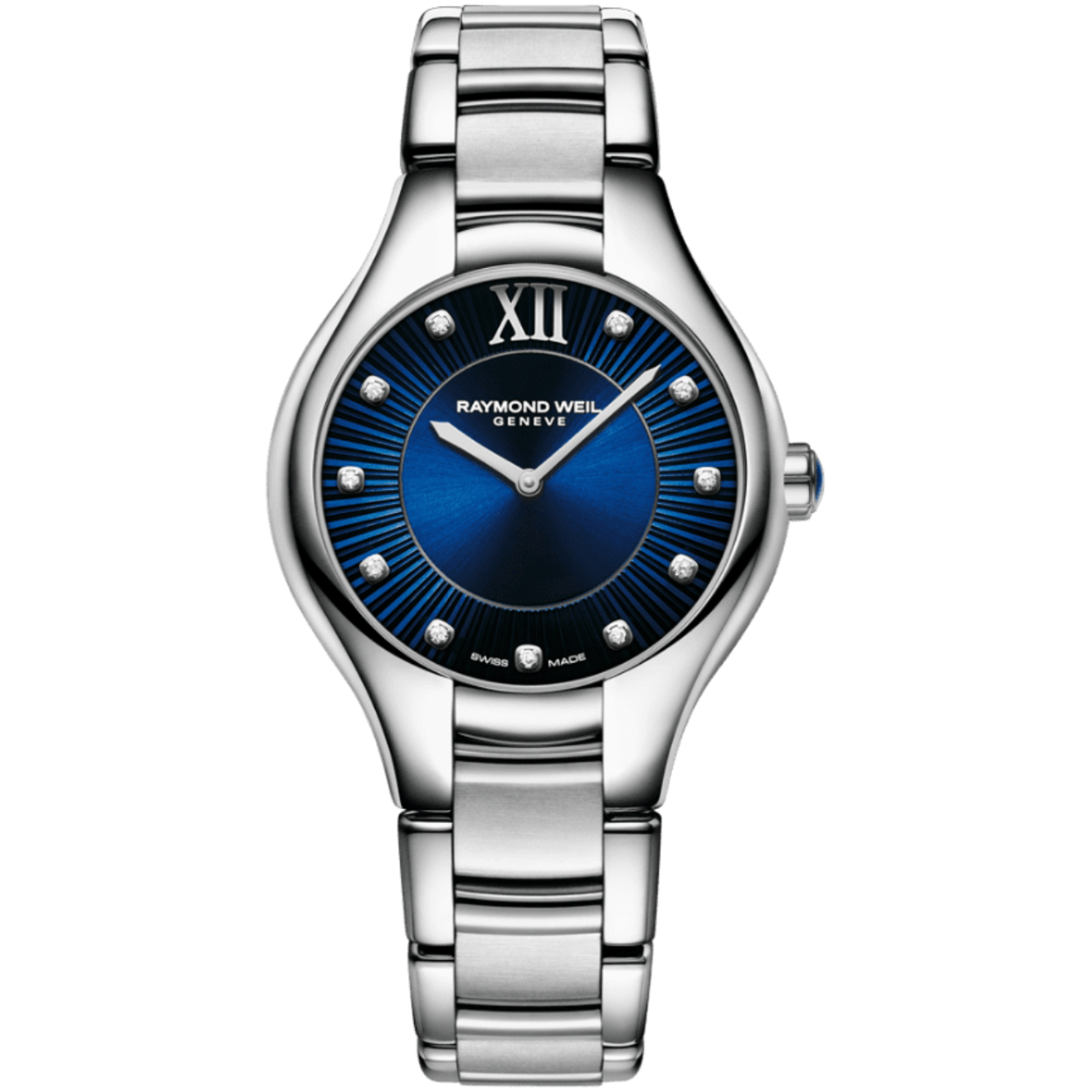 Raymond Weil horloge, Noemia blauw+ diamant