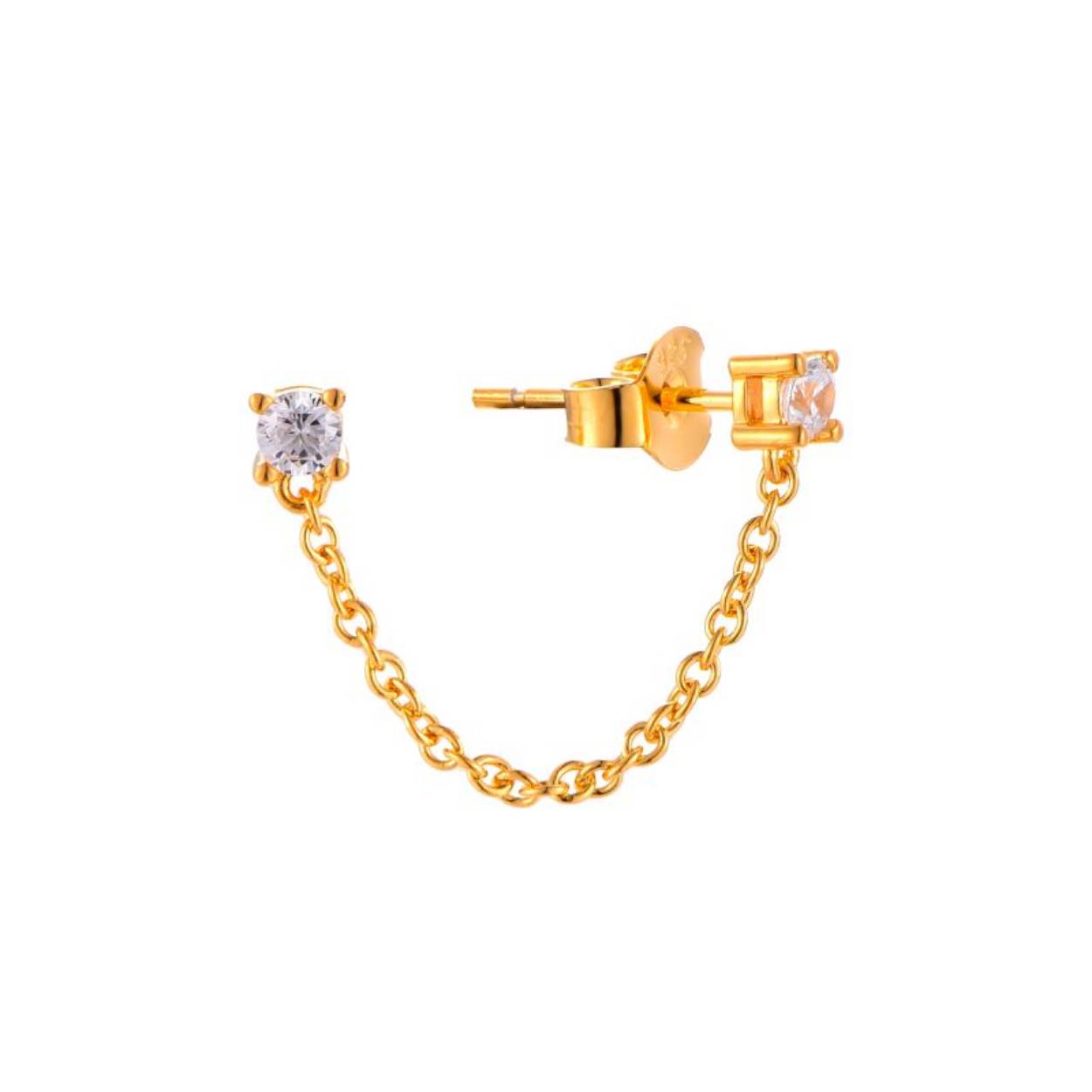 MY iMenso ODM "Doppia Borchia" single earring (925/0,5Mgold-plated)