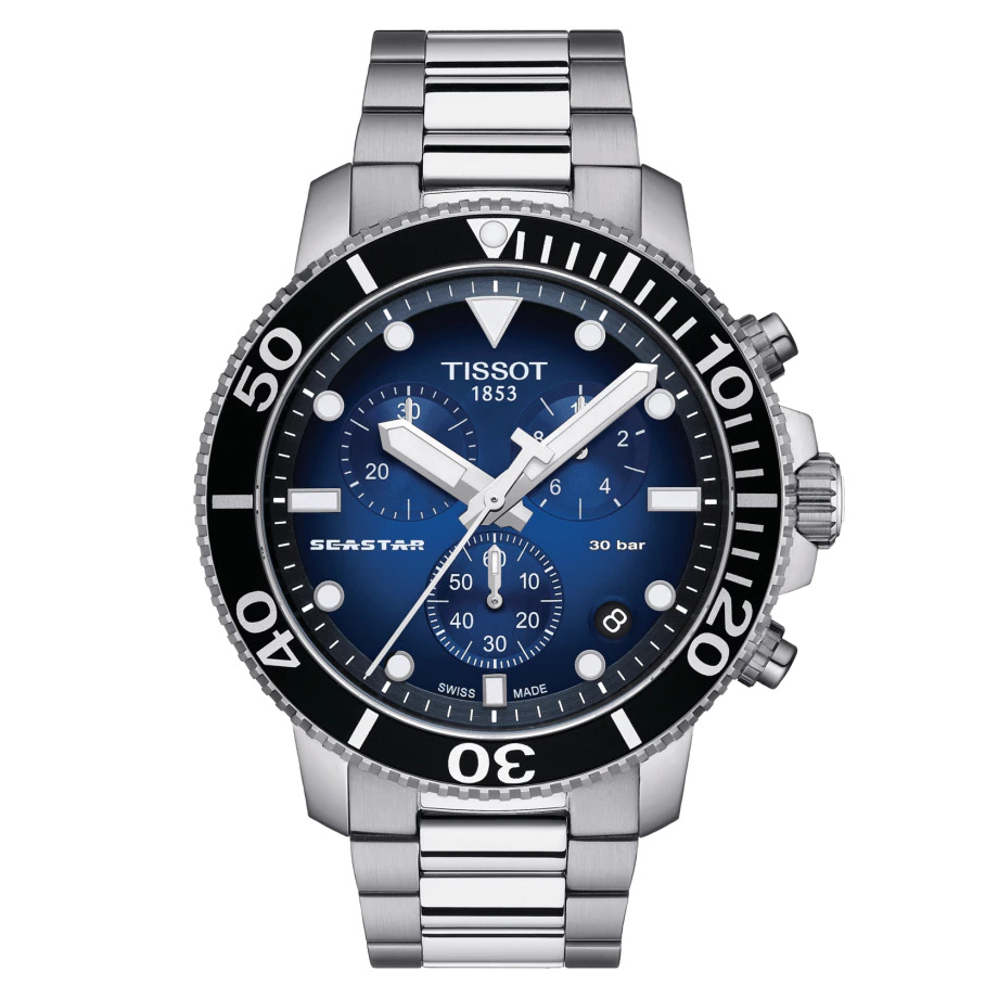 Tissot - Seastar Chronograaf 300m WR Saffierglas Quartz - T1204171104101